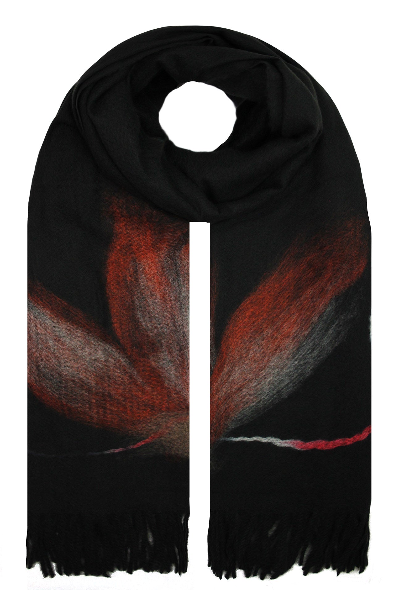 SF19160-106 Viscose Blend Scarf with Flower Pattern