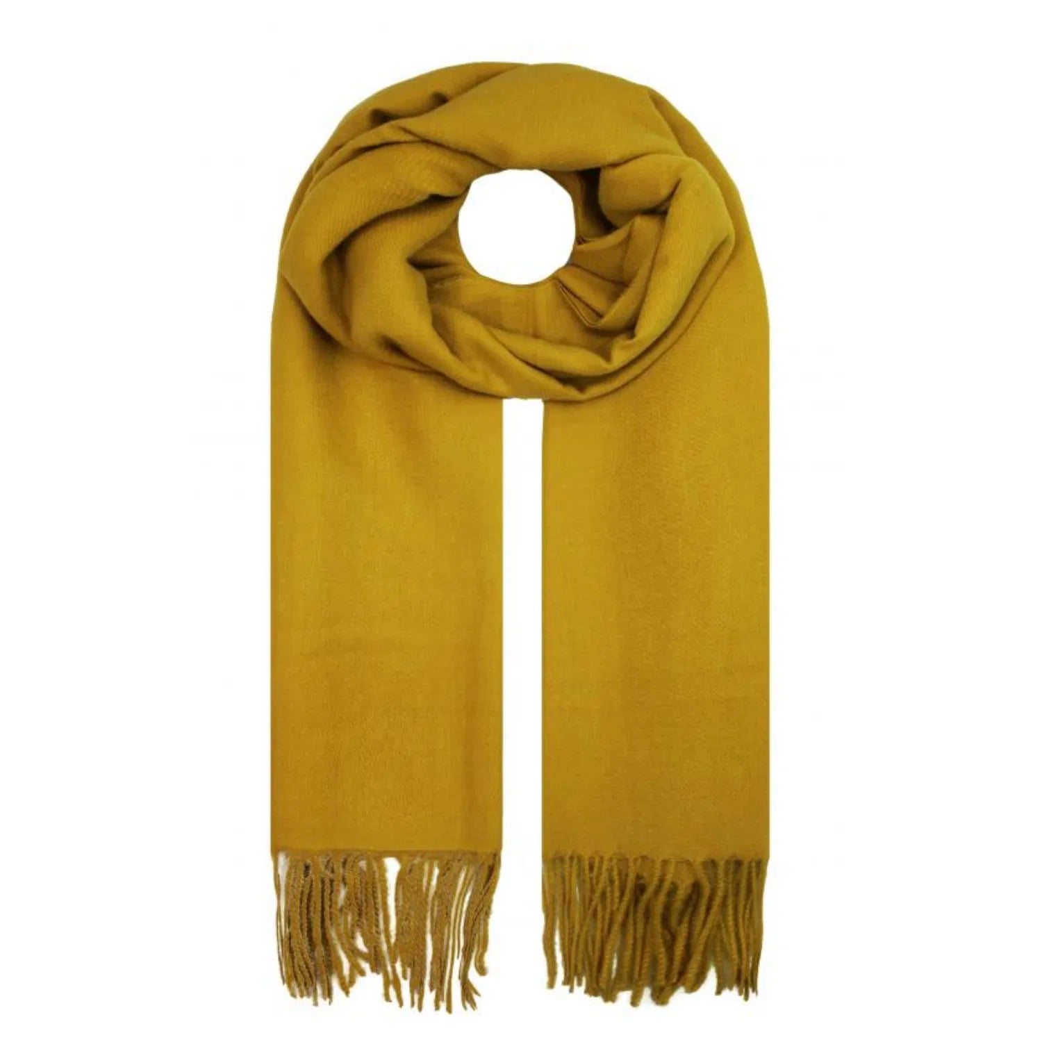 SF1910-132 Cashmere Feel Plain Colour Scarf with Tassels