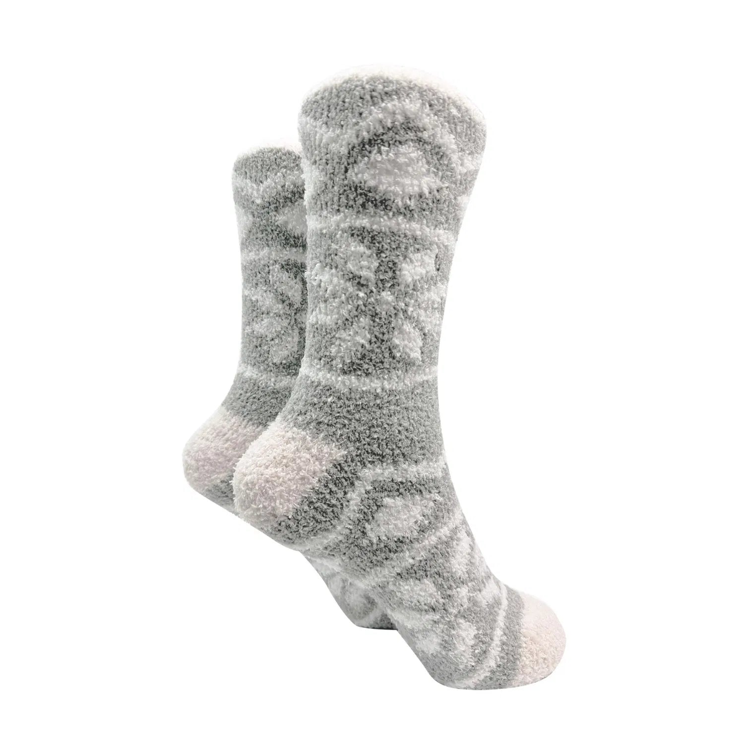 SK-30 Fuzzy Textured Snowflake Pattern Fluffy Socks