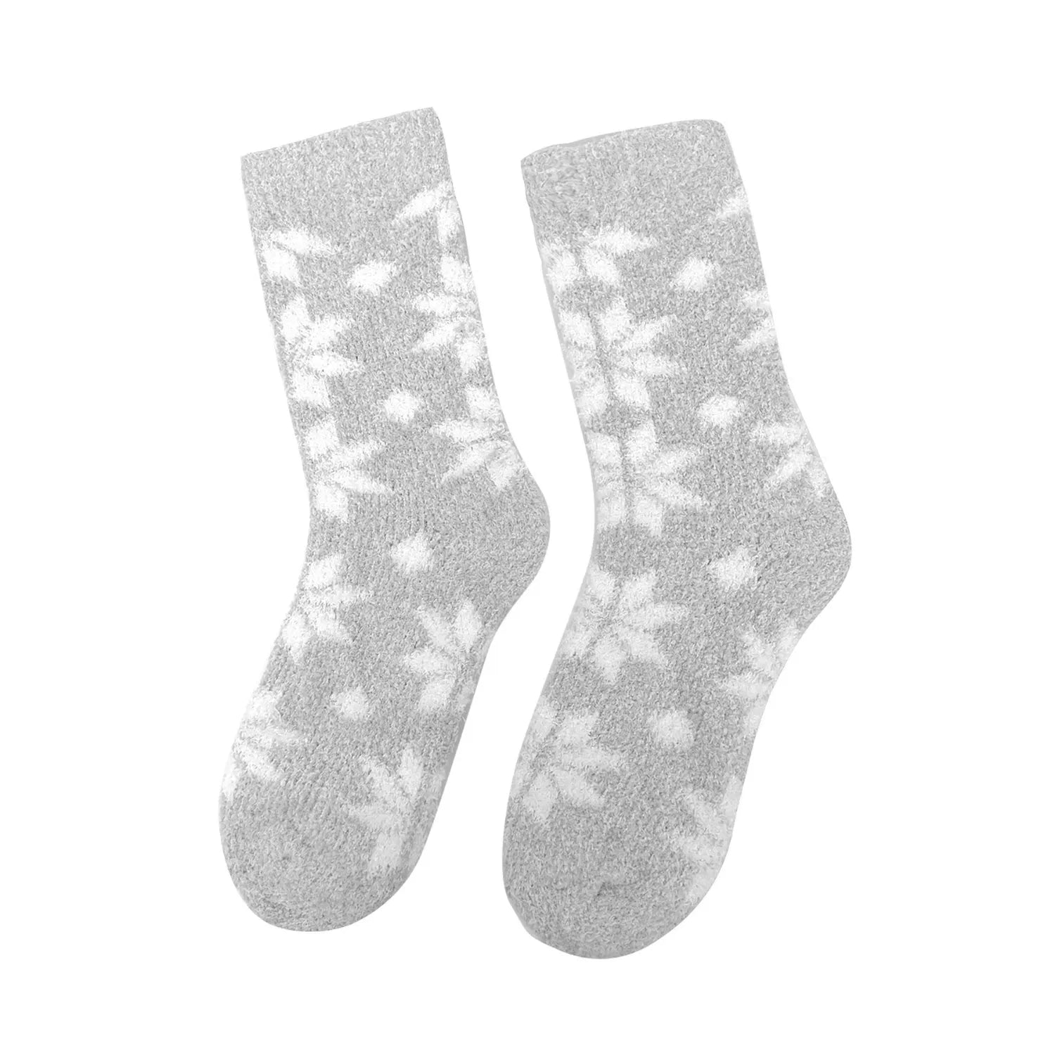 SK-28 Snowflakes Pattern Fluffy Socks