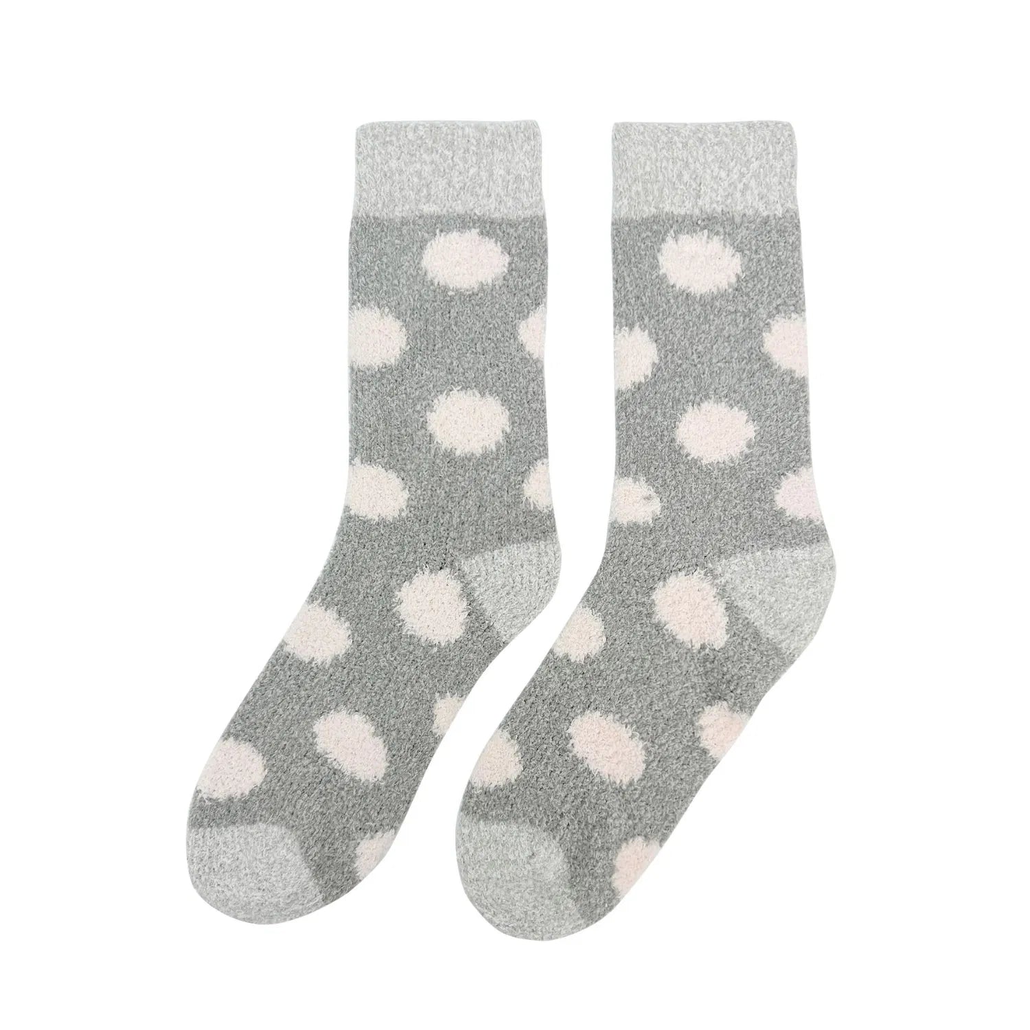 SK-29 Pink Circles Pattern Fluffy Socks