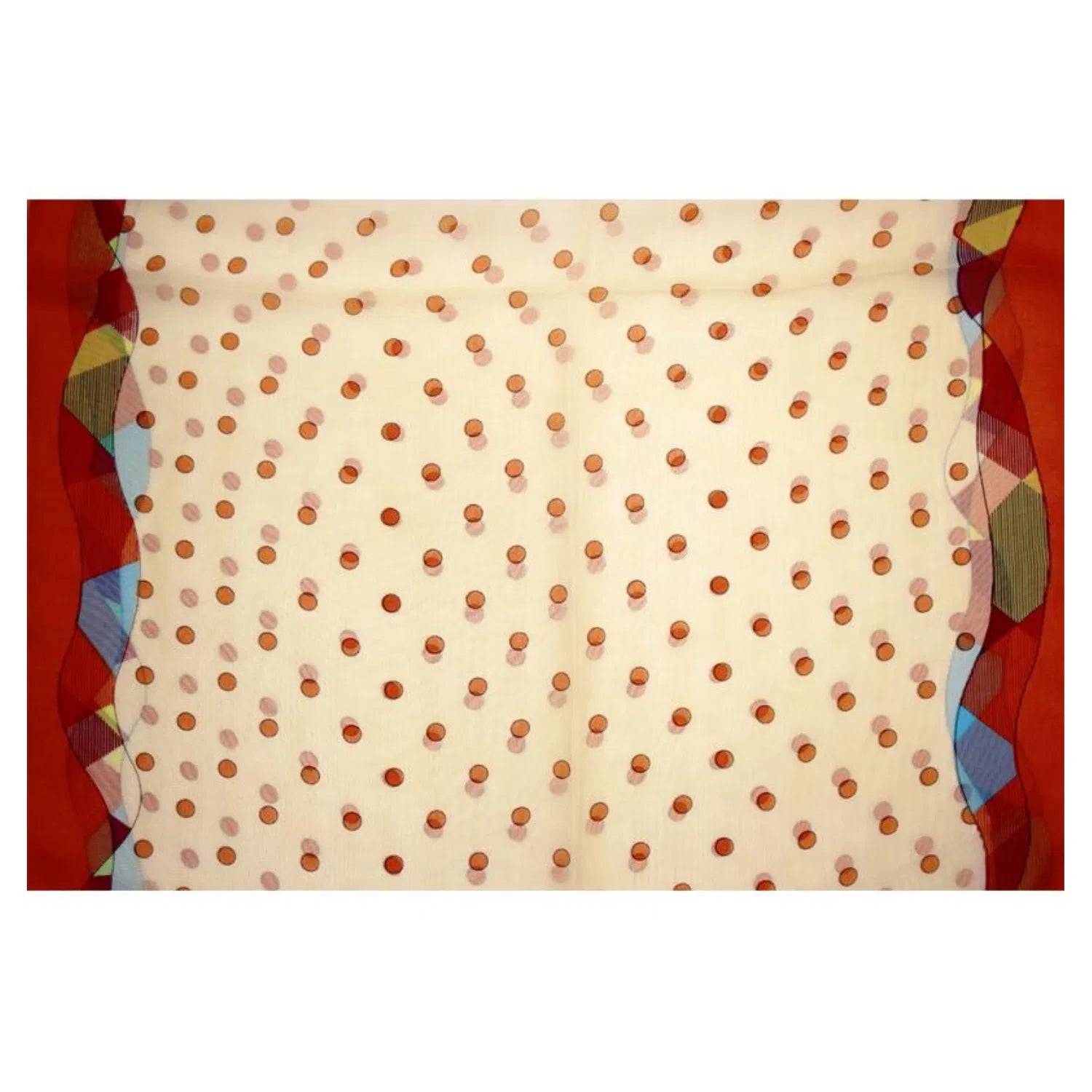 SF2033-202 Polka Dots Print Chiffon Scarf