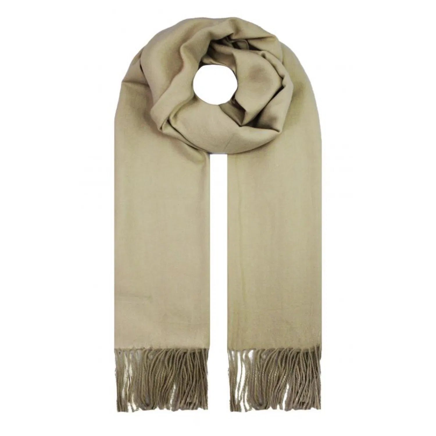 SF1910-132 Cashmere Feel Plain Colour Scarf with Tassels