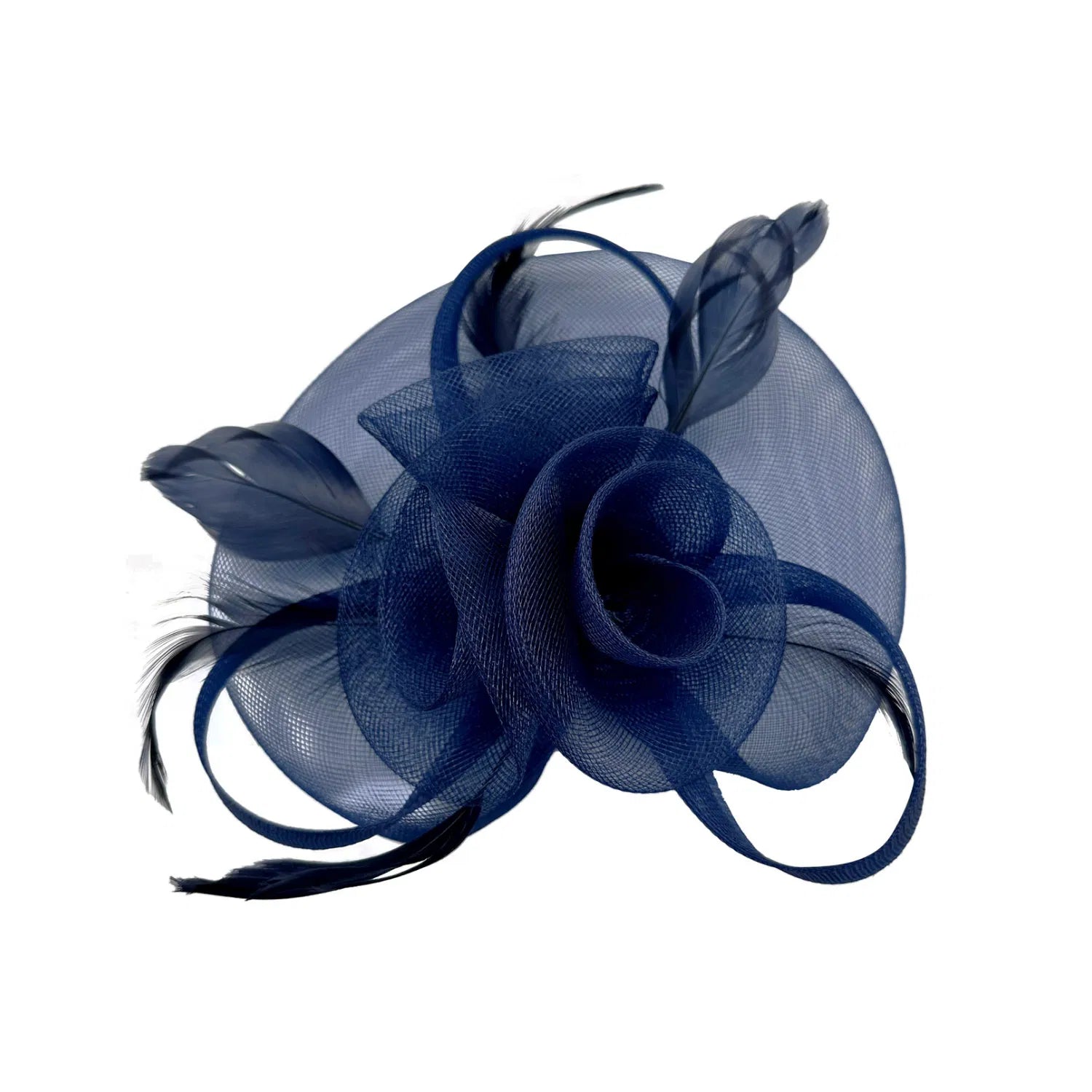 MX1748-2 Gauze Triple-Flower Fascinator with A Wide Base