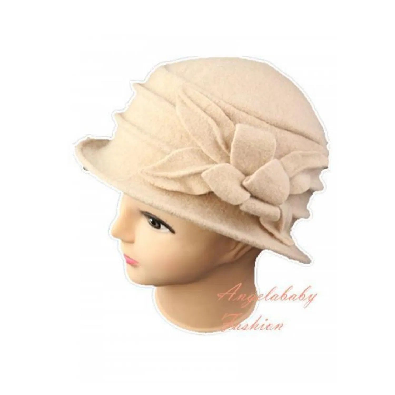 XH14330-2 Woolen Hat With Flower Feature - Pack of 12