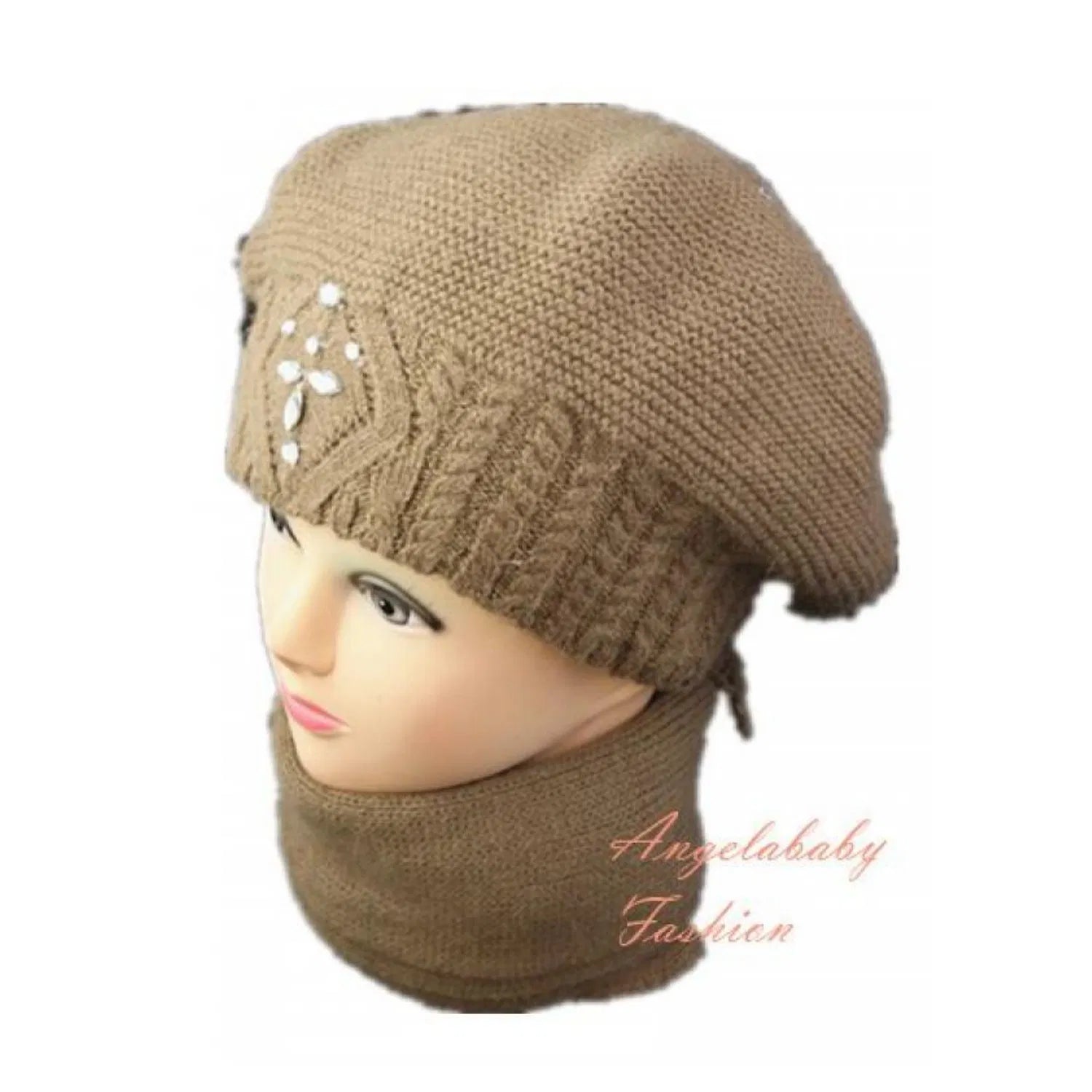 LY14494-1 Winter Wool Blend Hat and Scarf Set