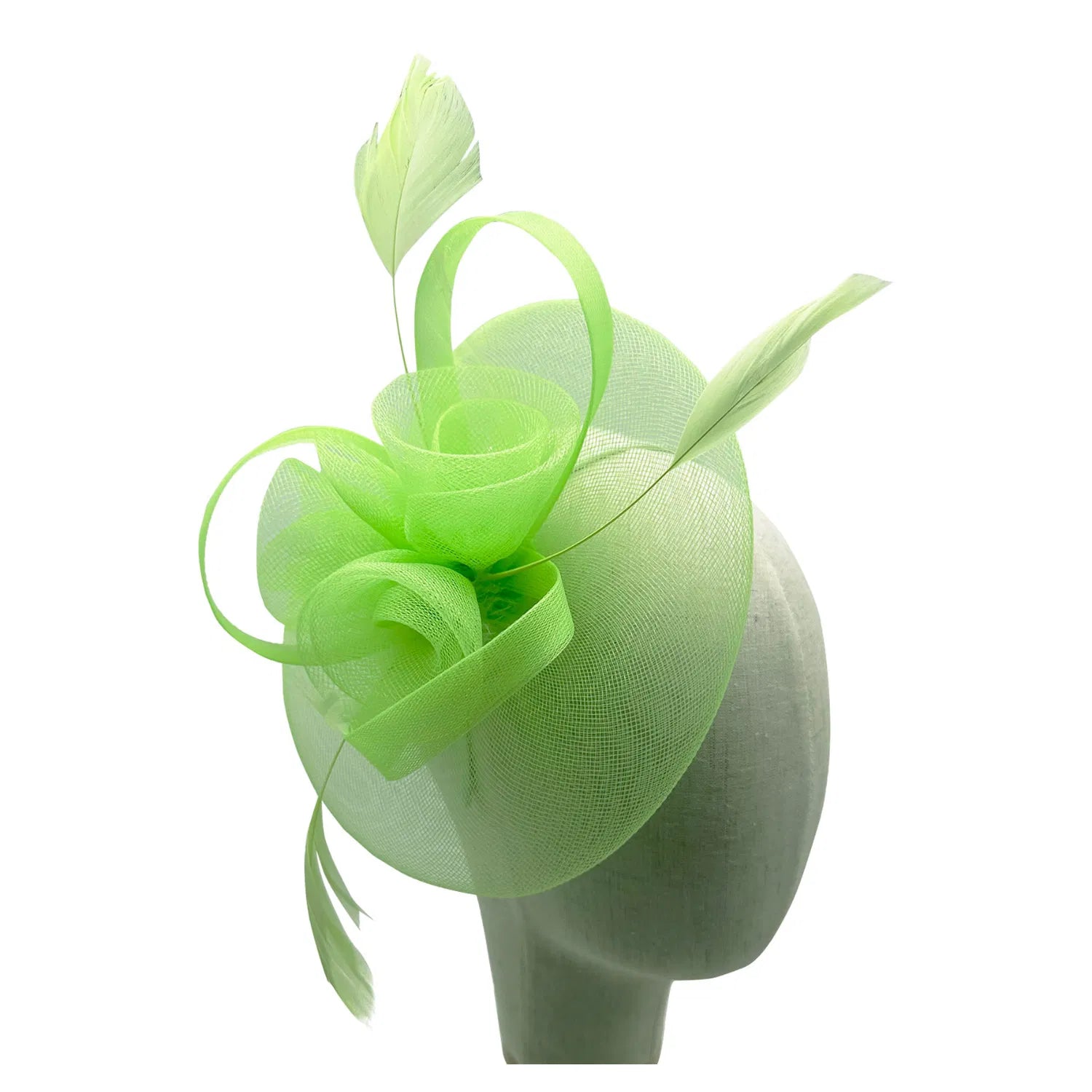 MX1748-2 Gauze Triple-Flower Fascinator with A Wide Base