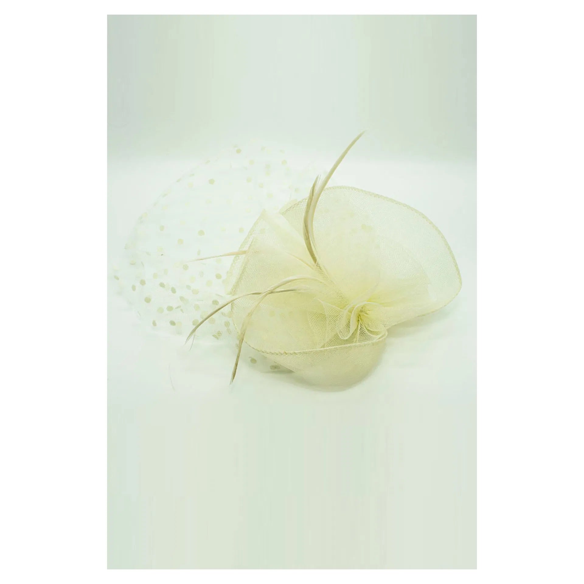 MX125-6/MX10-6 Small Gauze Floral Fascinator with Feather Pistils