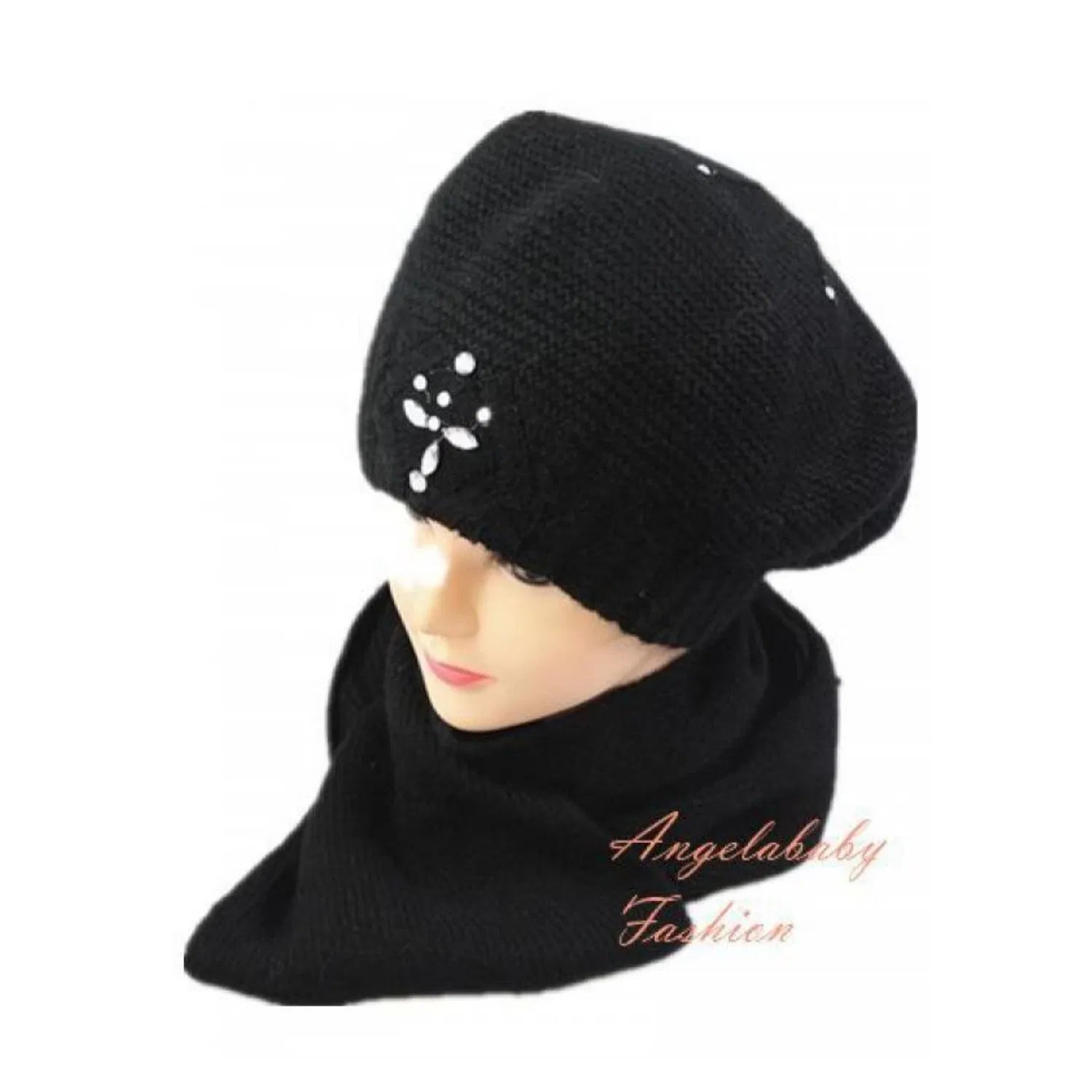 LY14494-1 Winter Wool Blend Hat and Scarf Set