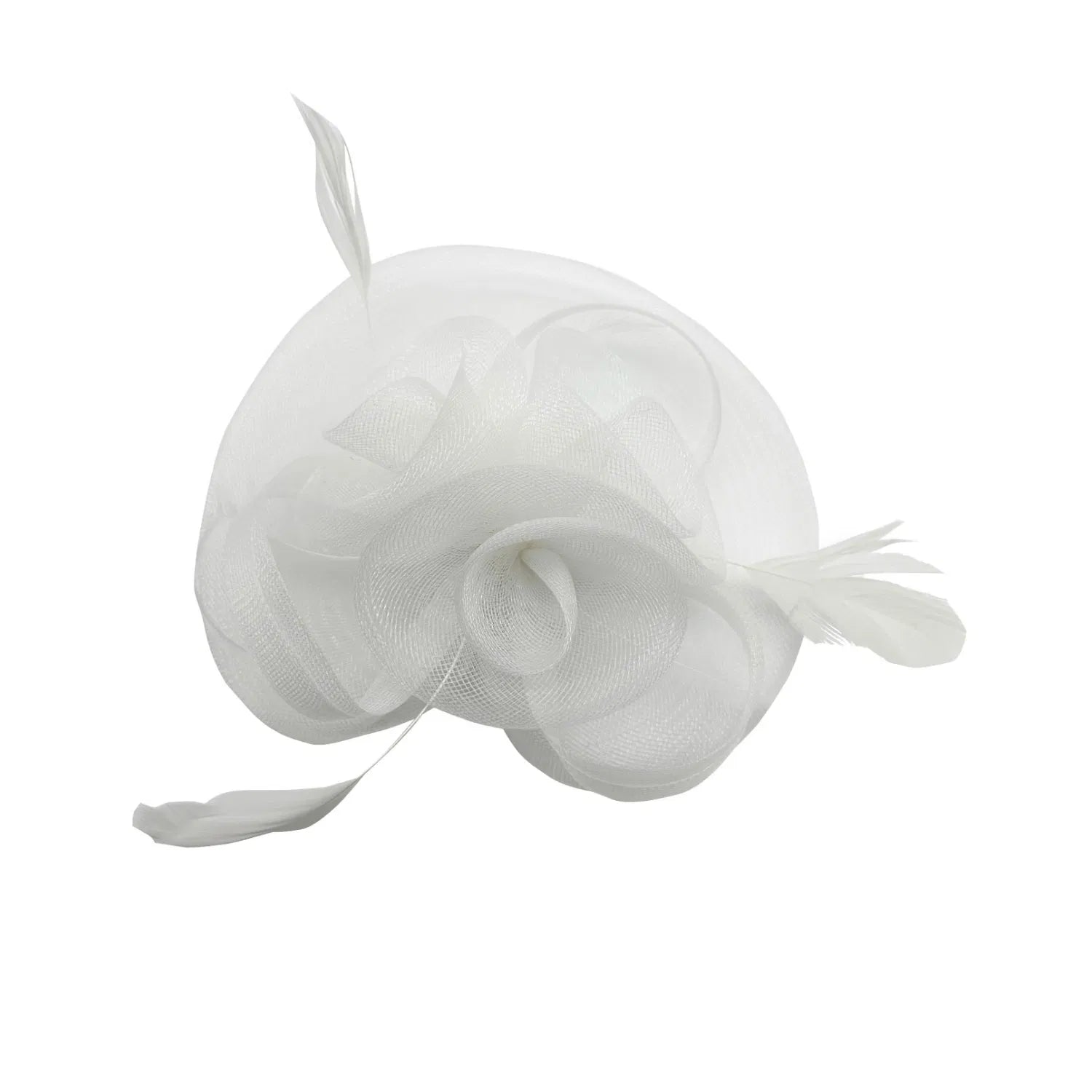 MX1748-2 Gauze Triple-Flower Fascinator with A Wide Base