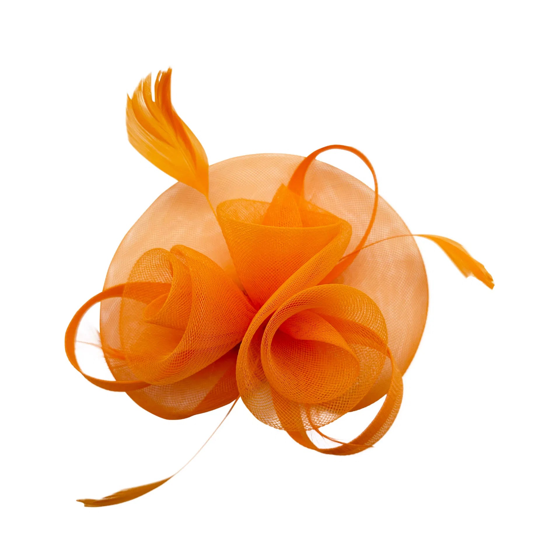 MX1748-2 Gauze Triple-Flower Fascinator with A Wide Base