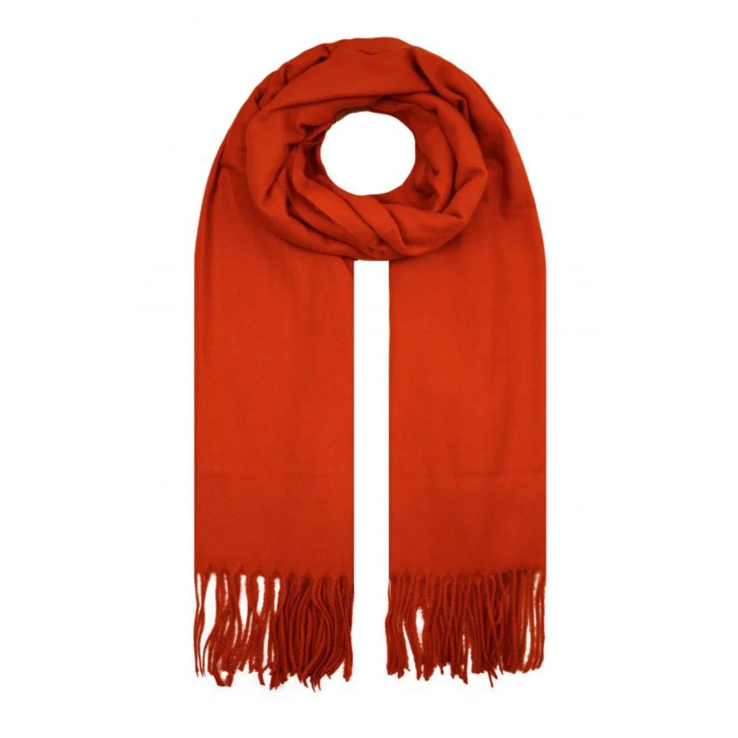 SF1910-132 Cashmere Feel Plain Colour Scarf with Tassels