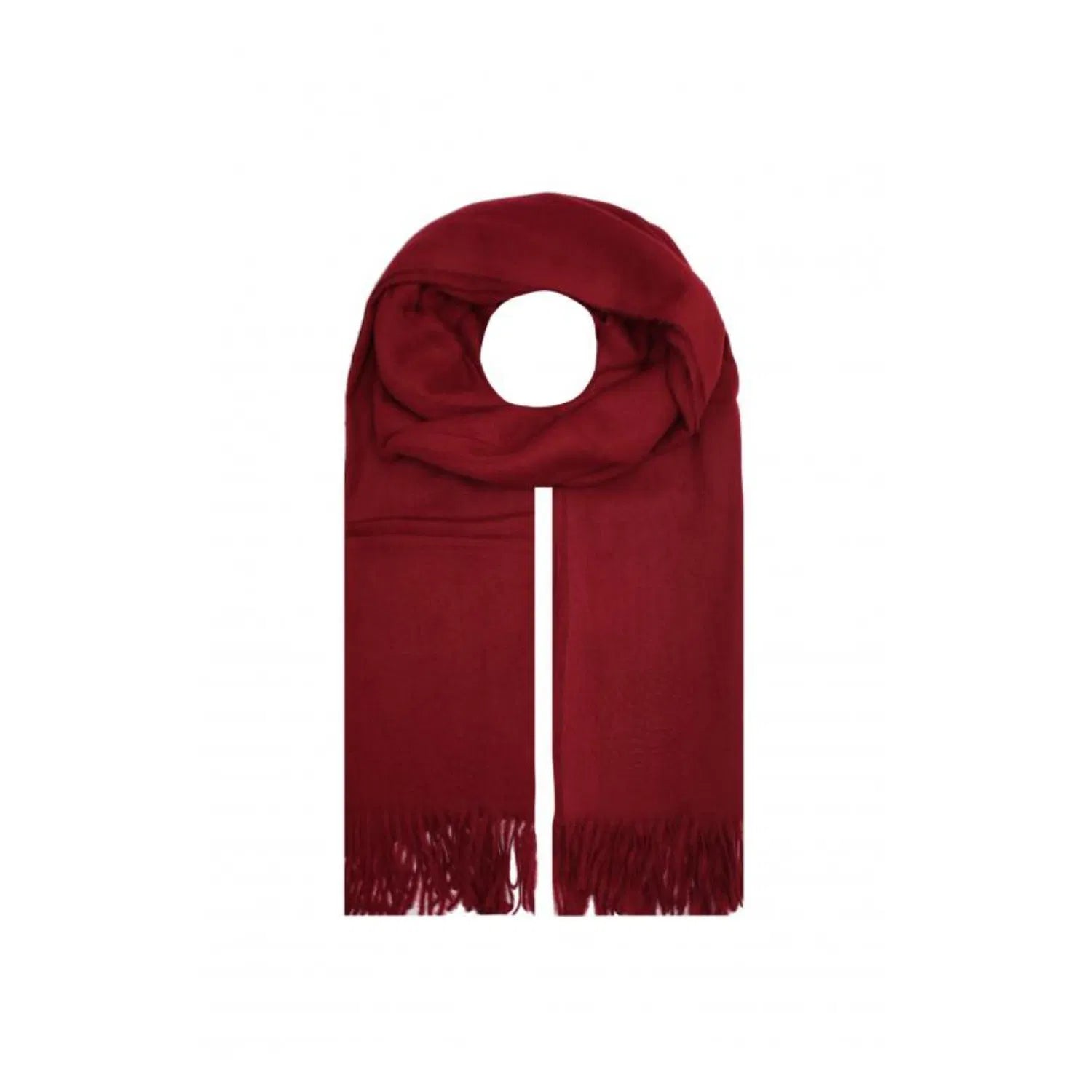 SF1910-132 Cashmere Feel Plain Colour Scarf with Tassels