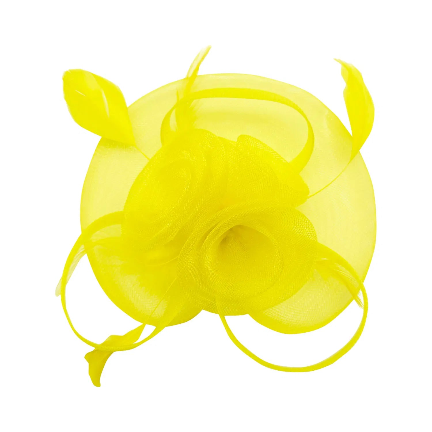 MX1748-2 Gauze Triple-Flower Fascinator with A Wide Base