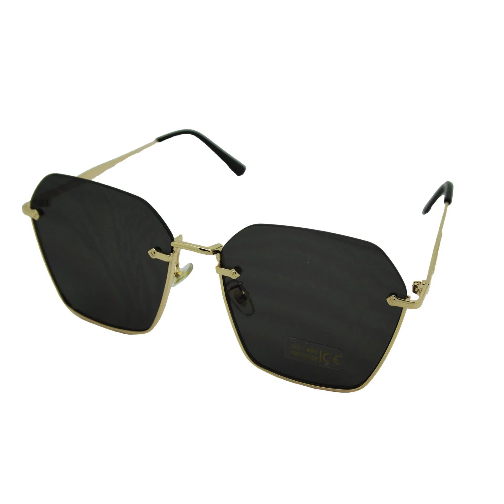 SG20135-210 Ladies Oversized Hexagonal Rimless Sunglasses