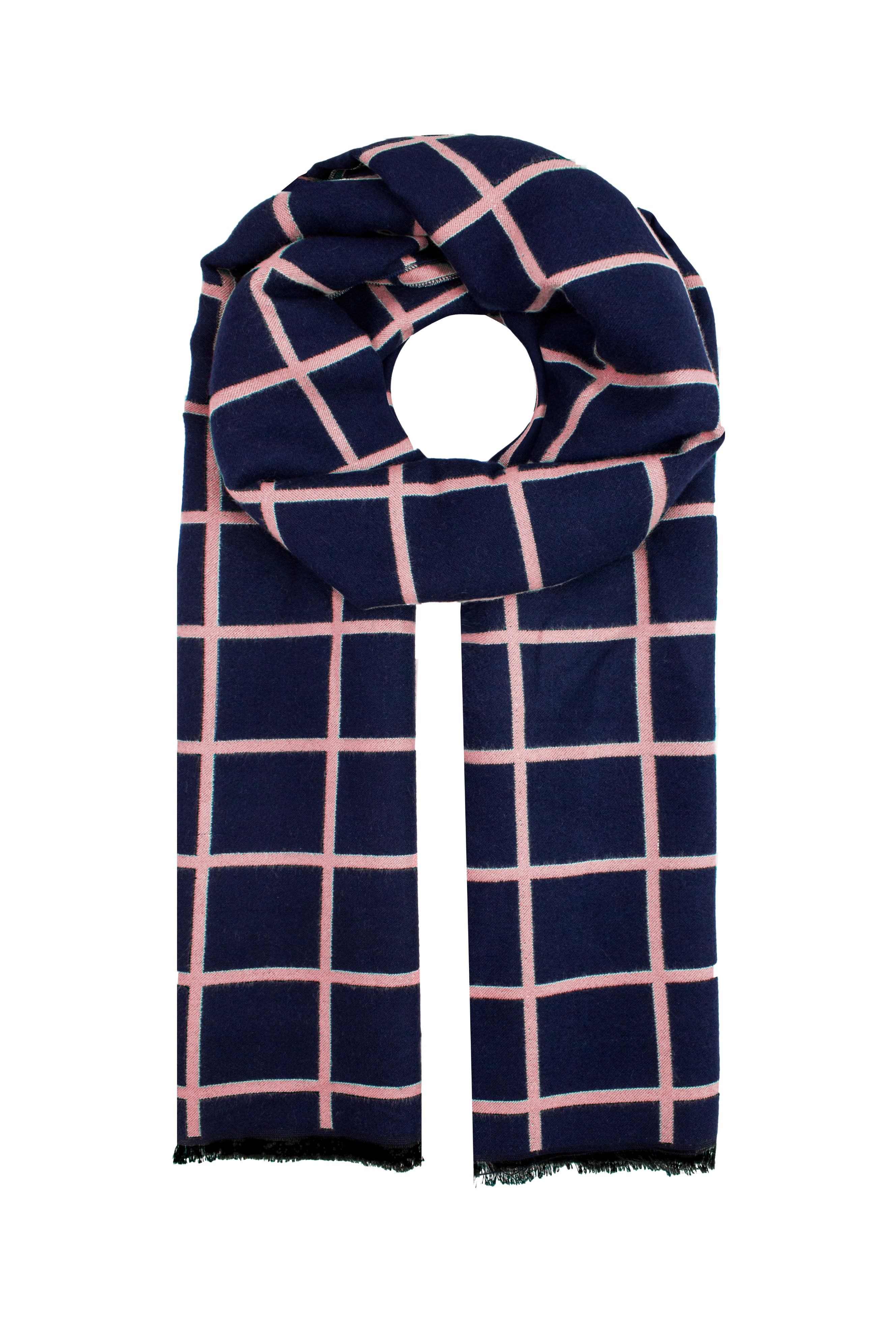 AB16210-139 Grid Print Colour Scarf