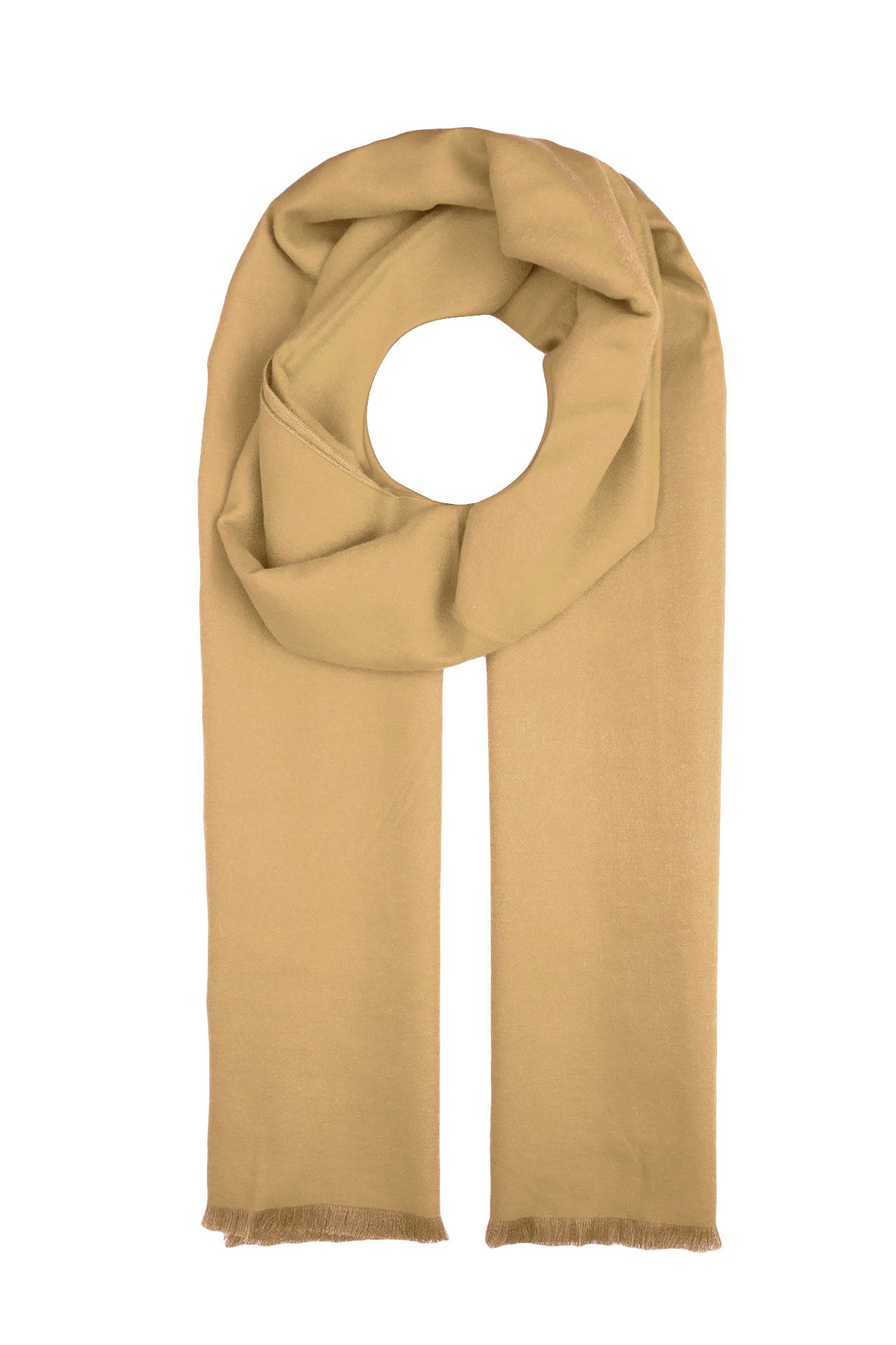 AB16230-143 Plain Colour Scarf with Frayed Edge