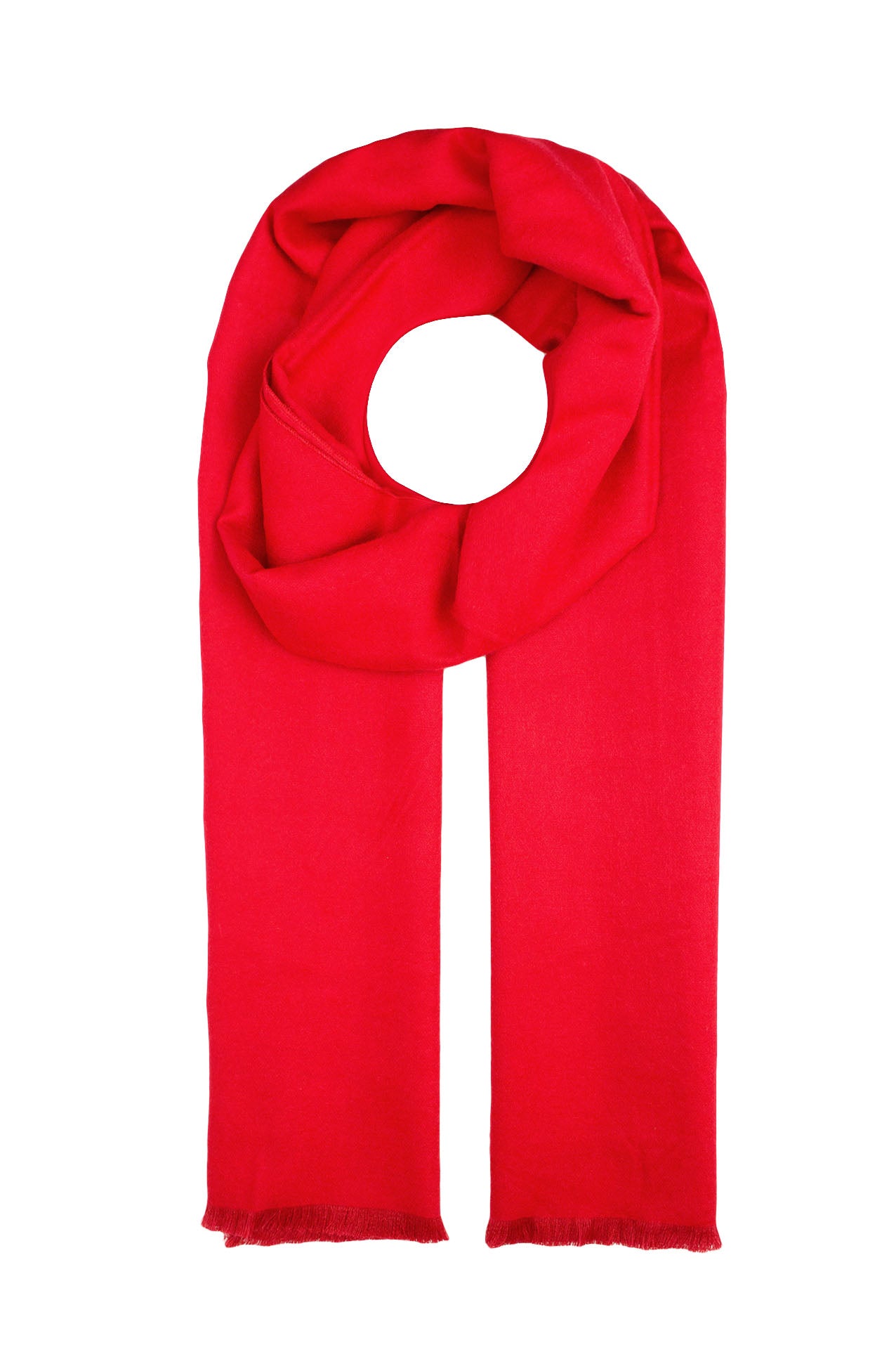 AB16230-143 Plain Colour Scarf with Frayed Edge