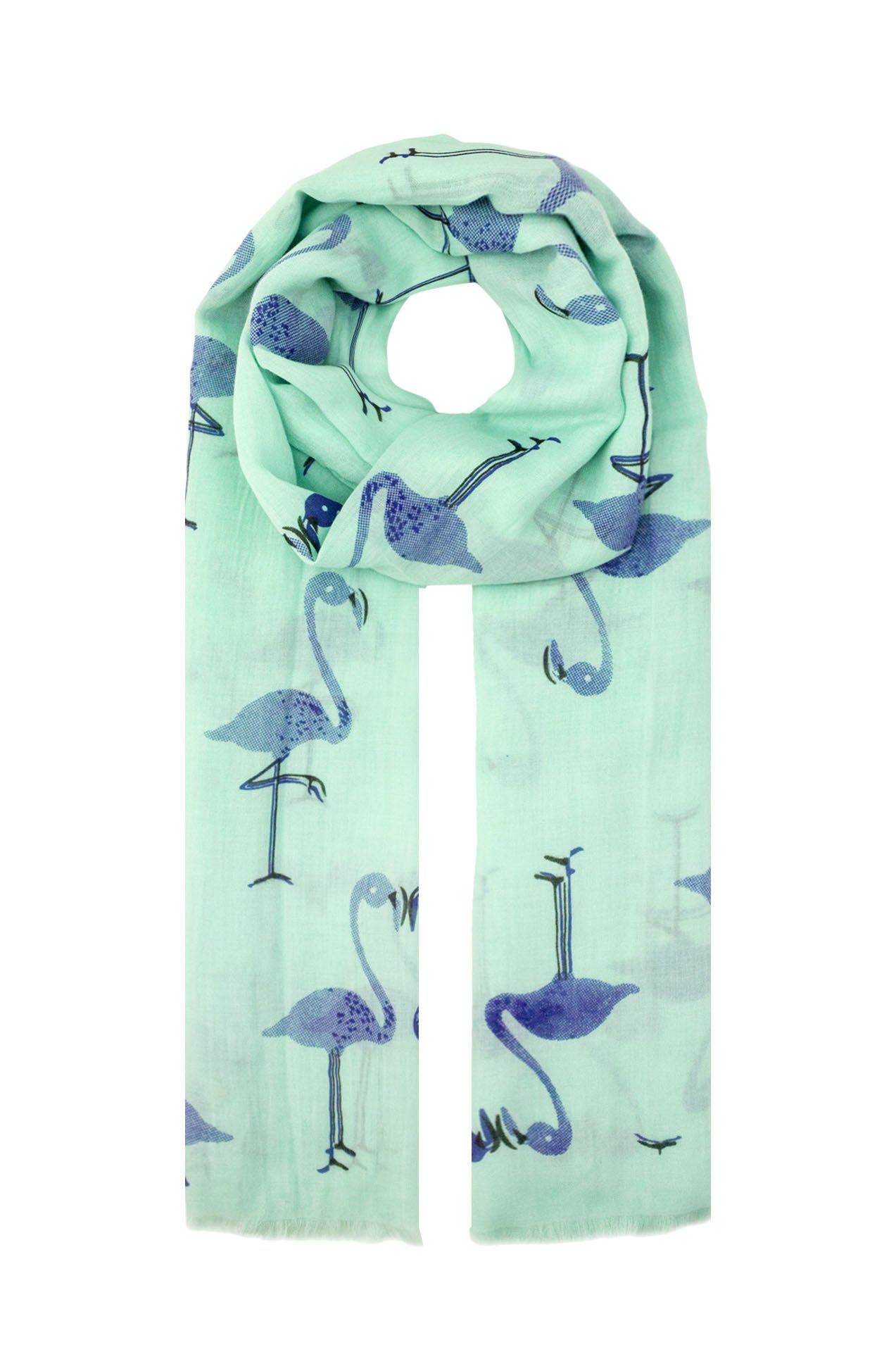 AB1658-62 Swan Print Viscose Mix Scarf