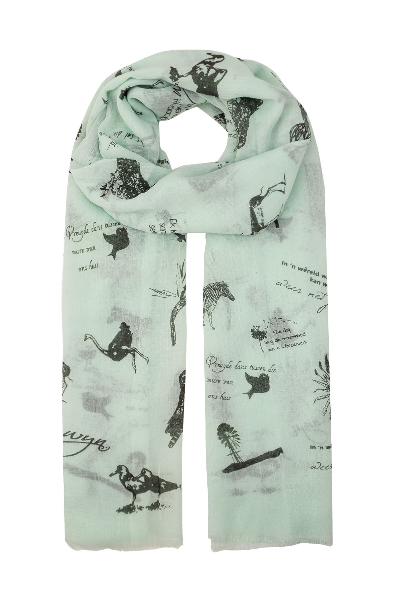 AB1658-63 Multi Animal Print Viscose Mix Scarf