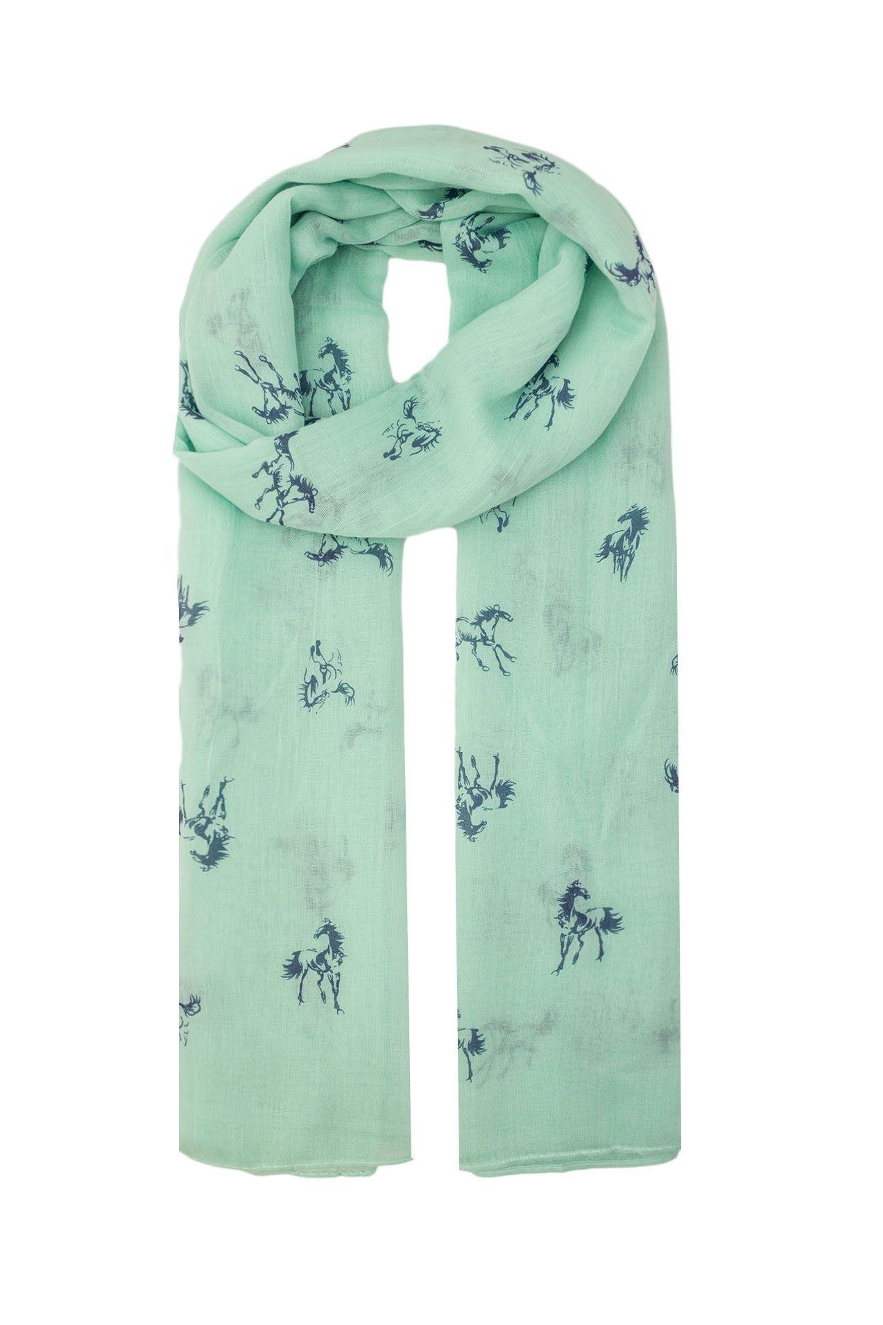 AB1658-66 Small Horse Patterned Scarf