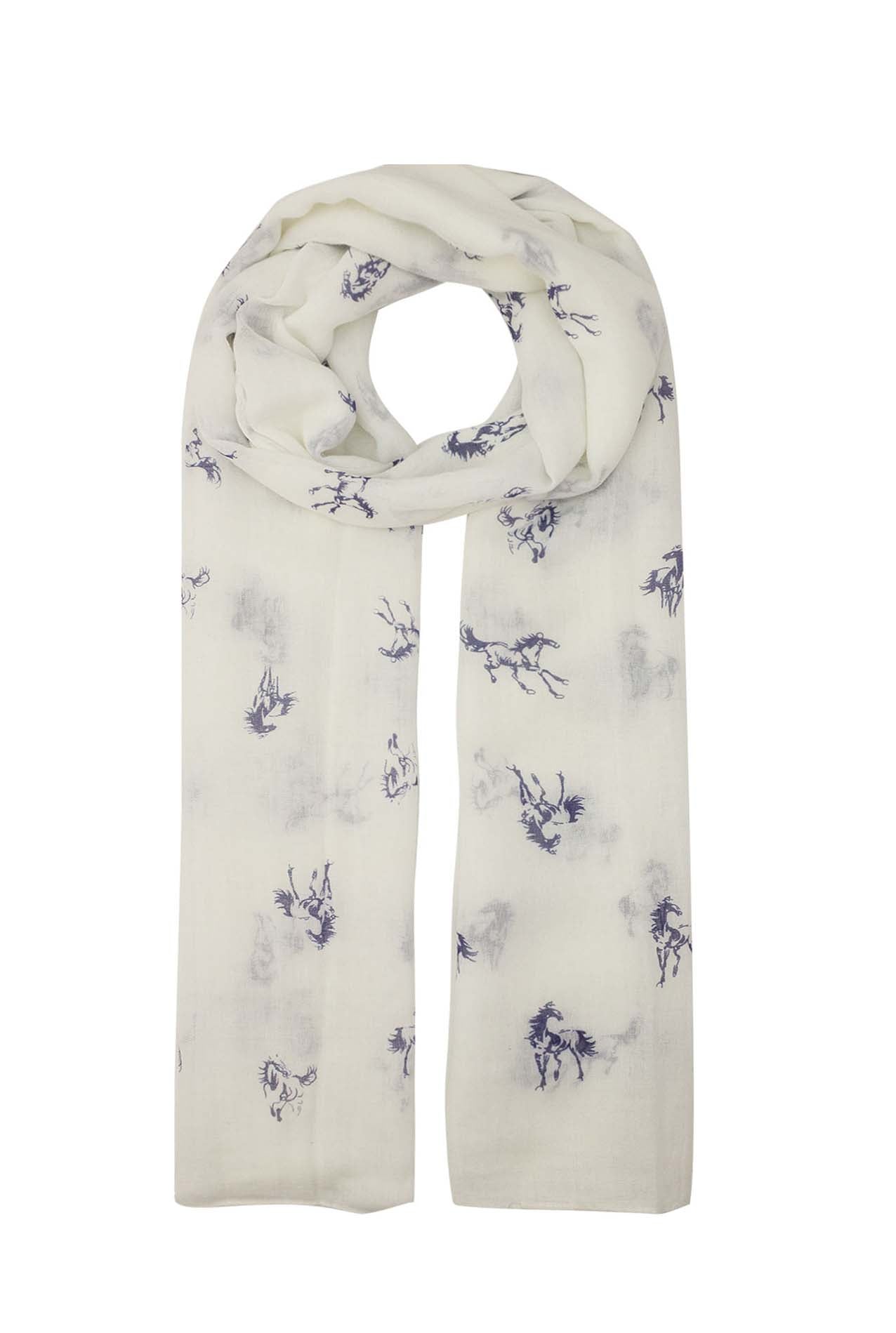 AB1658-66 Small Horse Patterned Scarf