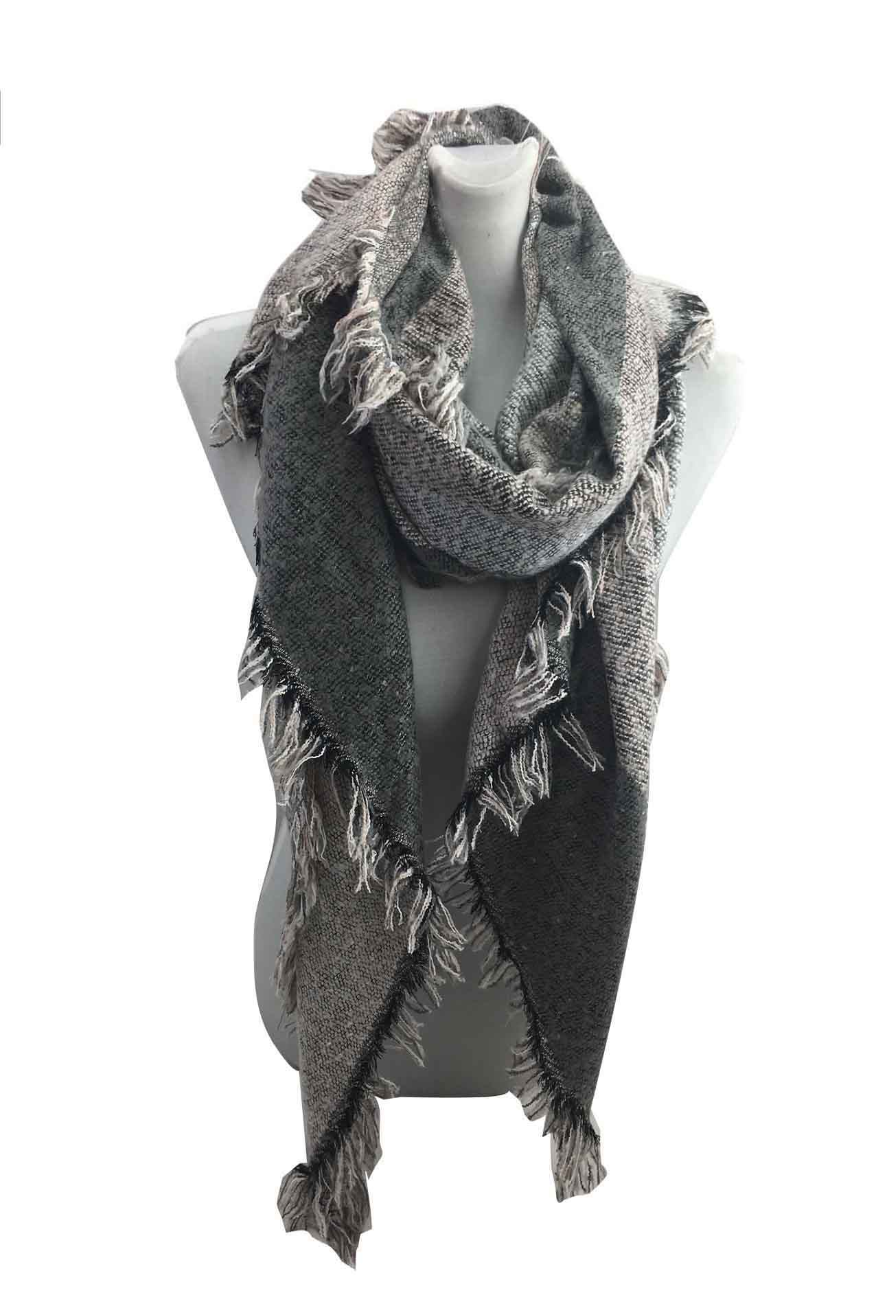 AB1713-120 Viscose Frayed Edge Scarf