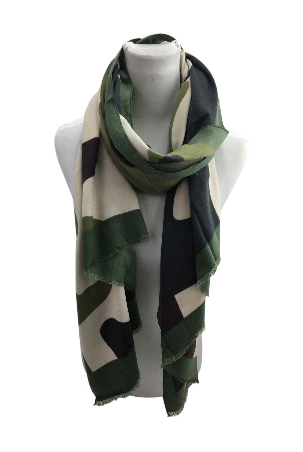 AB17150-104 High Quality Wool Blend Pattern Scarf