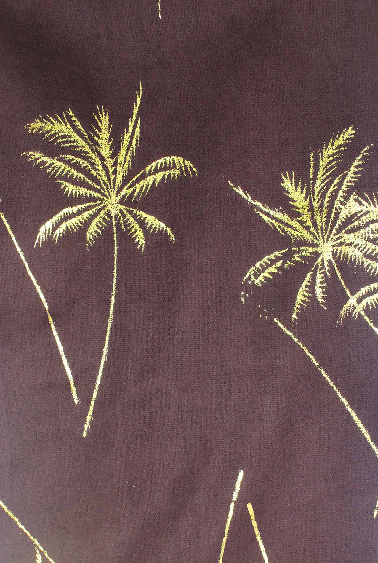 AB17158-141 Shiny Palm Tree Print Acrylic Scarf