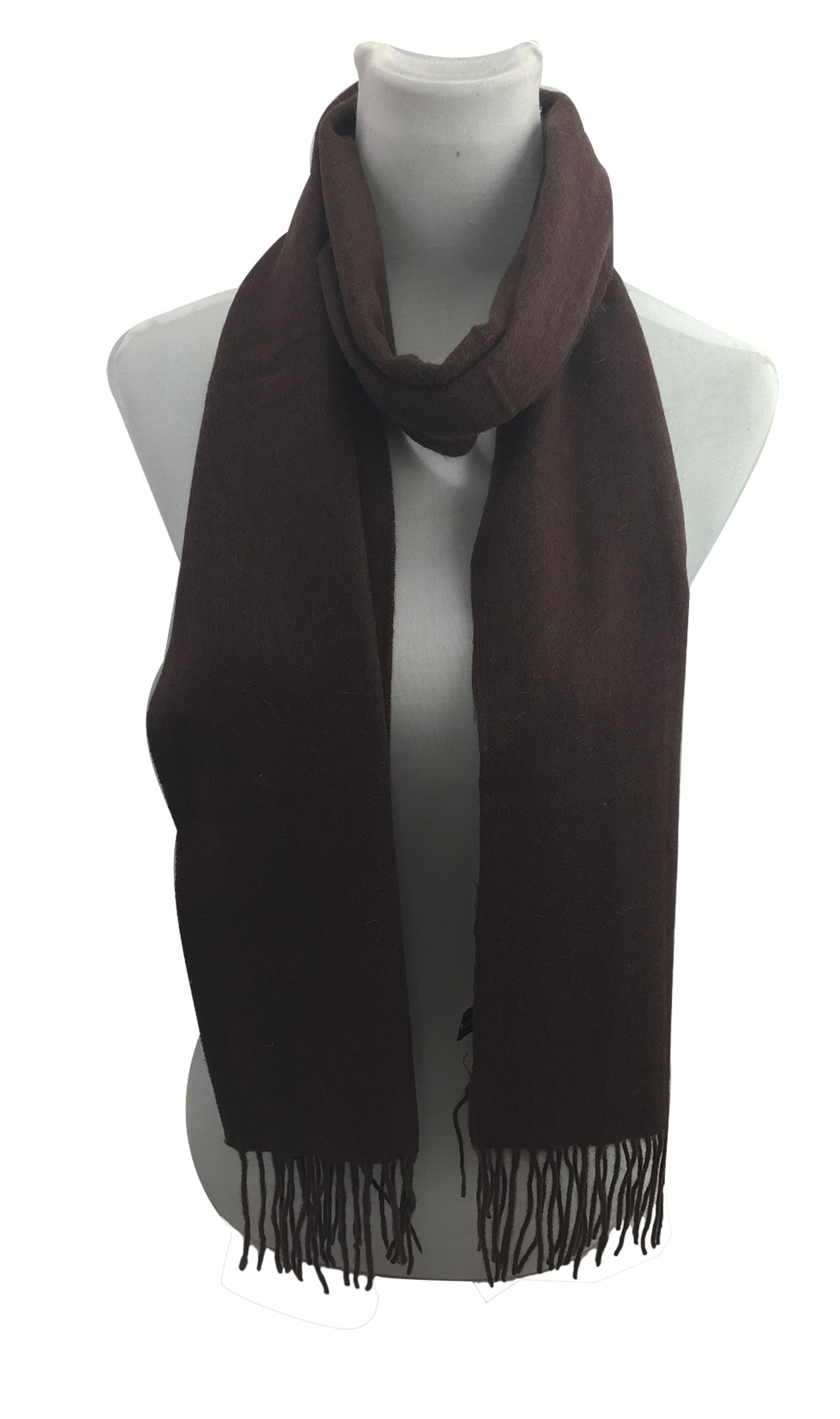 AB17190-125 Simple Plain Colour Winter Scarf with Tassels