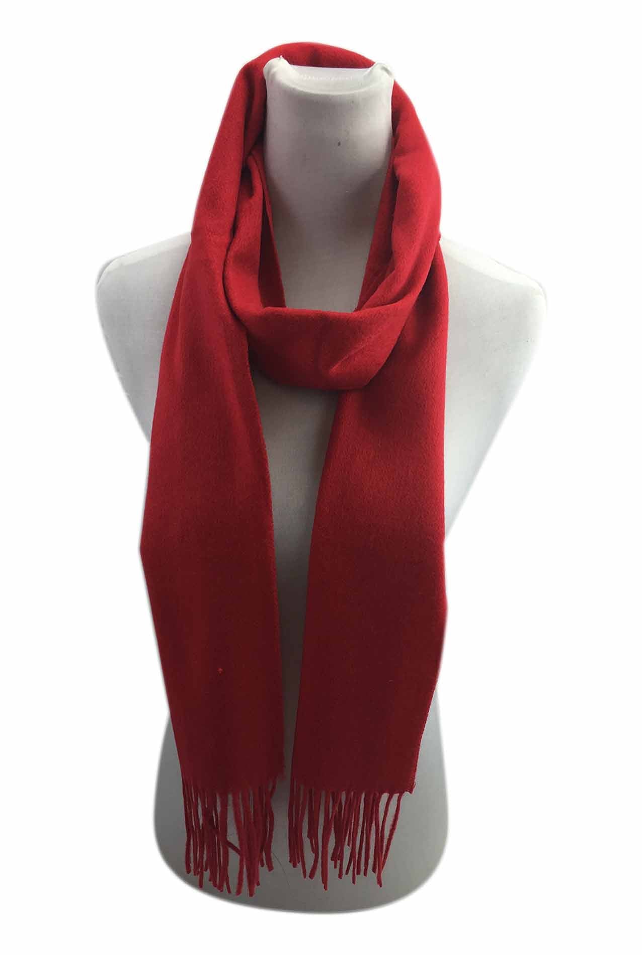 AB17190-125 Simple Plain Colour Winter Scarf with Tassels