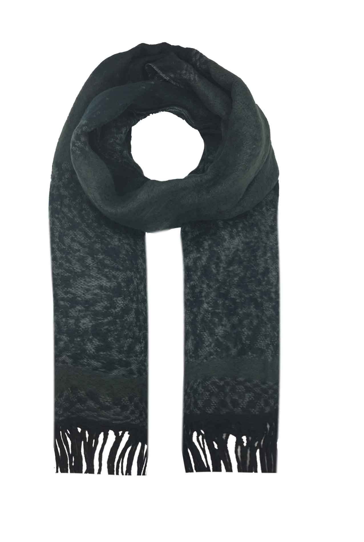 AB17220-107 High quality Patterned Scarf with Tassels