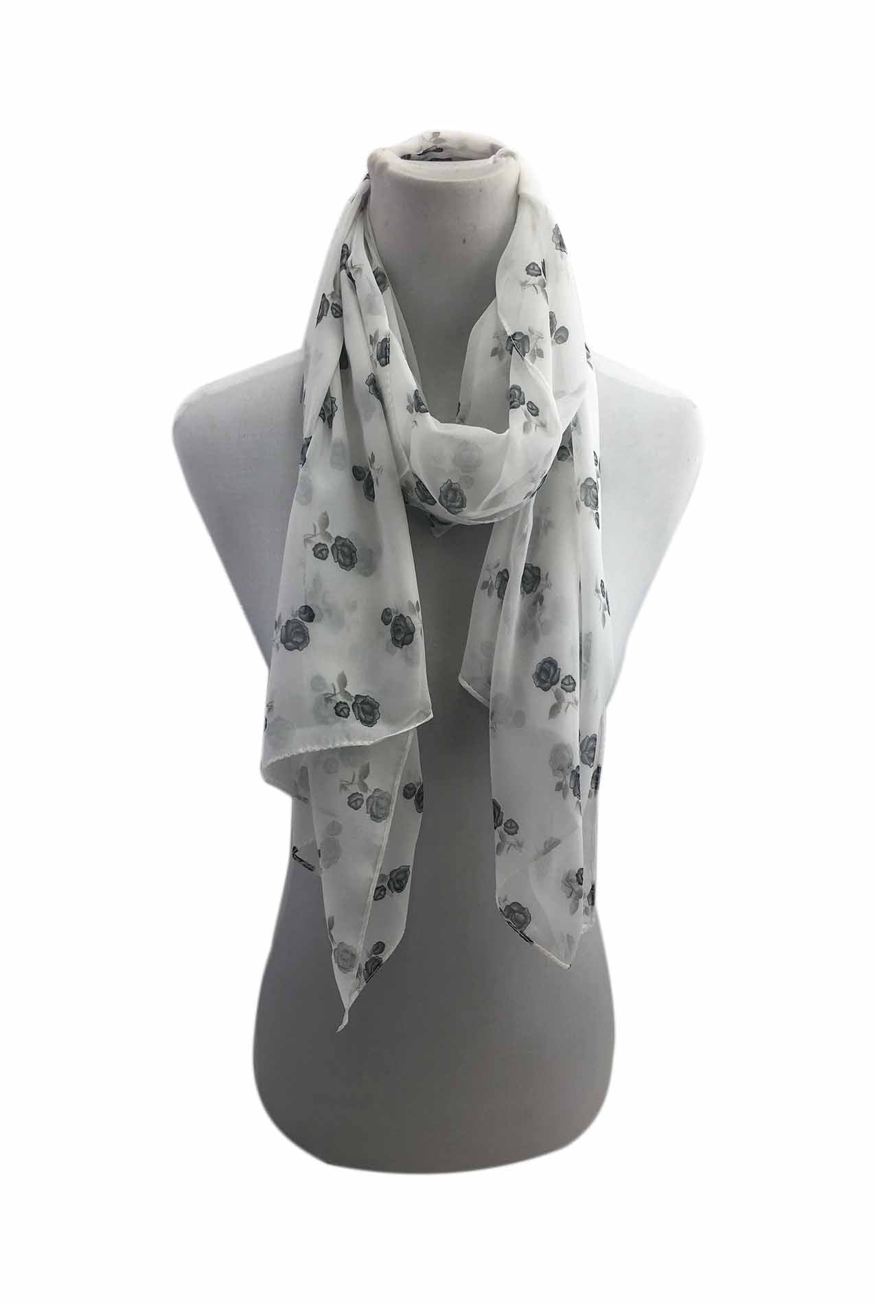 AB1733-134 Floral Rose Print Scarf