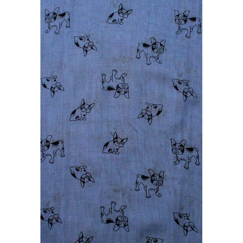 AB1750-78 Small Dog Print Viscose Mix Scarf