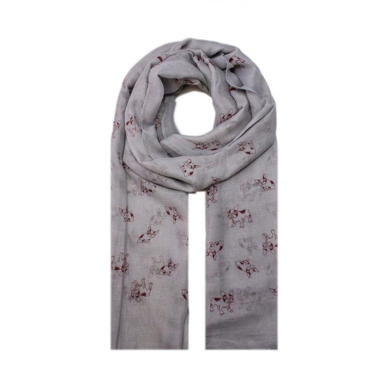 AB1750-78 Small Dog Print Viscose Mix Scarf