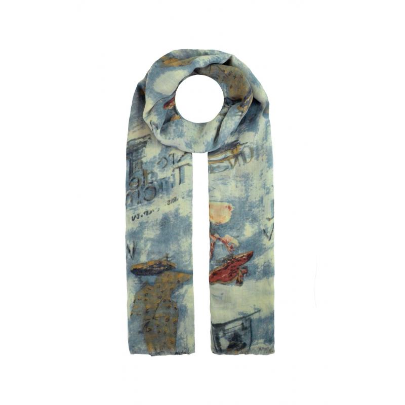 AB1770-20 Viscose Scarf with Cute Scenery Pattern