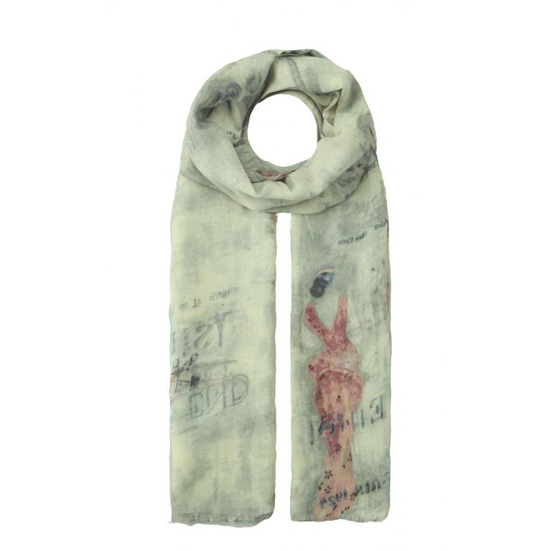 AB1770-20 Viscose Scarf with Cute Scenery Pattern