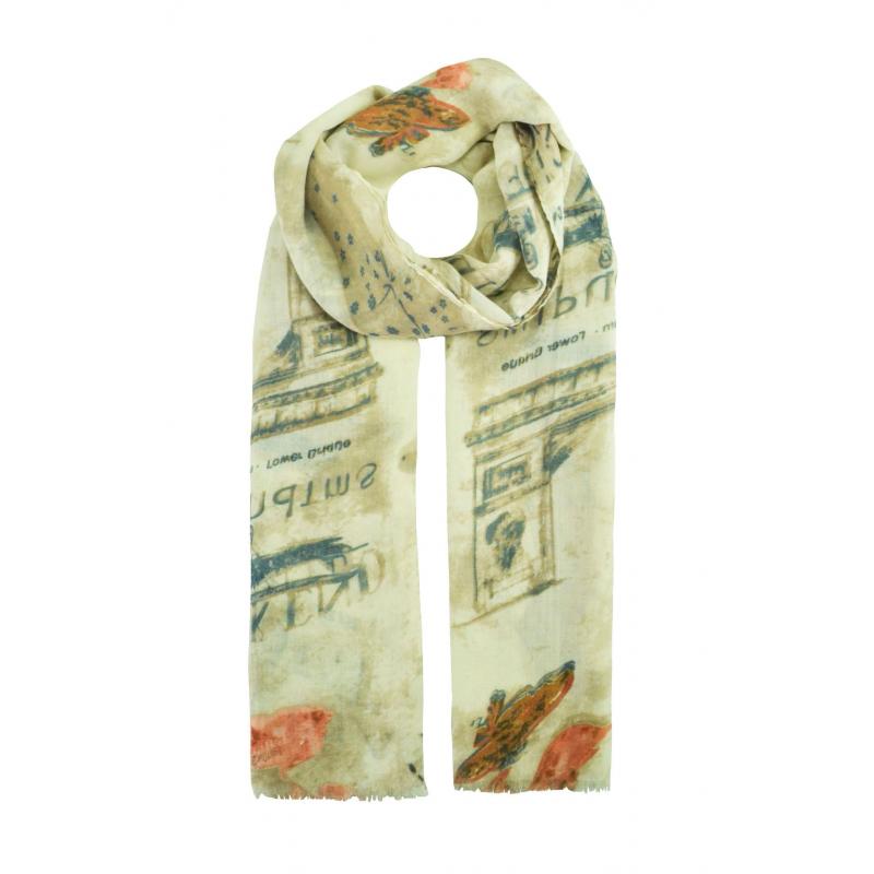 AB1770-20 Viscose Scarf with Cute Scenery Pattern