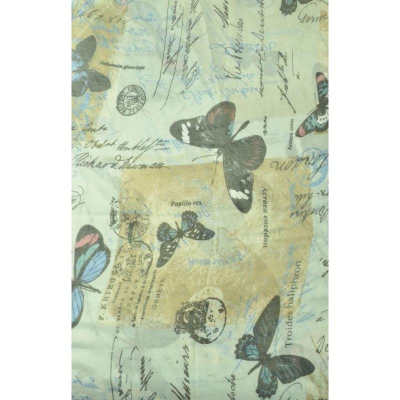 AB1770-21 Butterfly Design Scarf with Frayed Edge