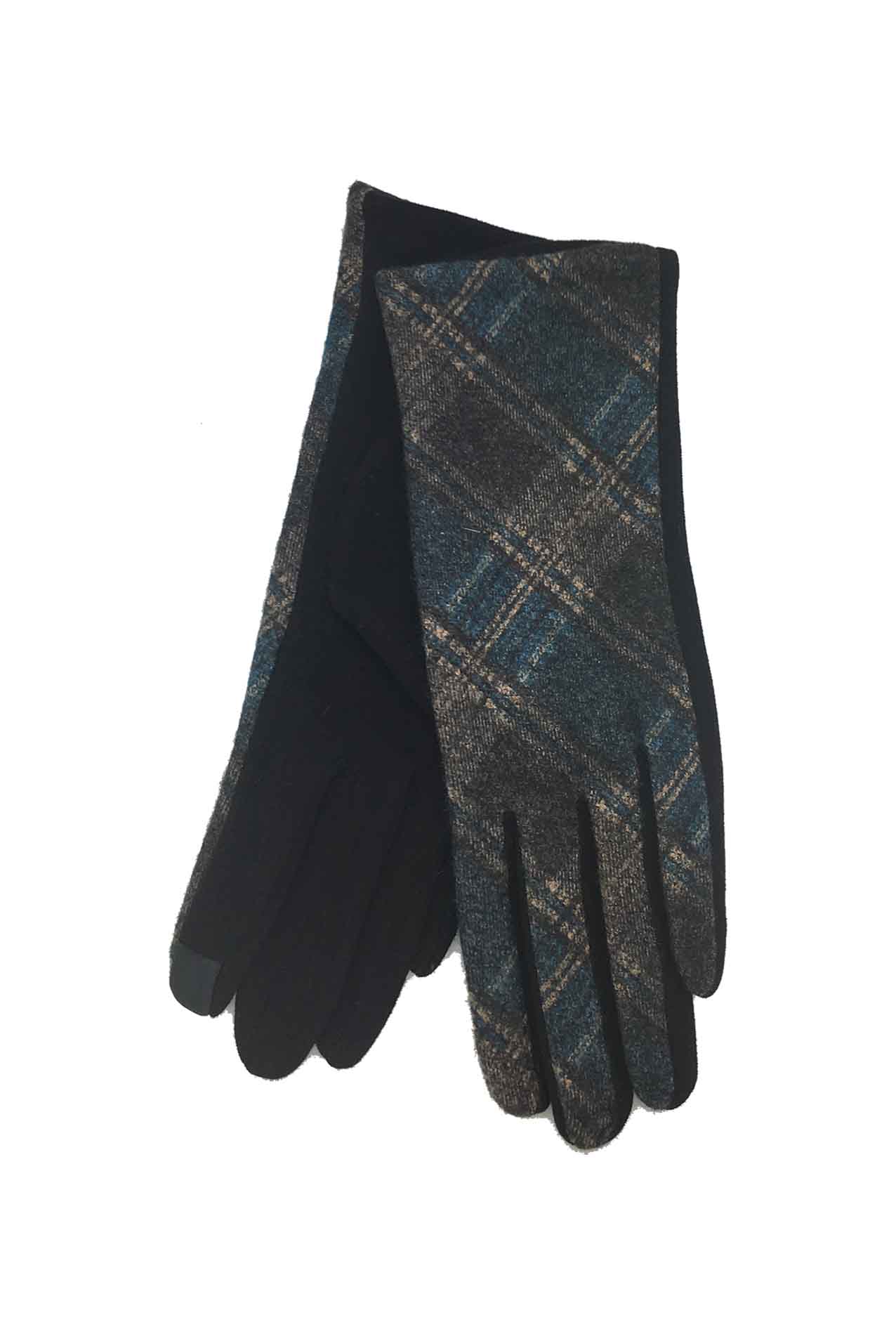 AB1775-202 High Quality Tartan Check Fashion Gloves