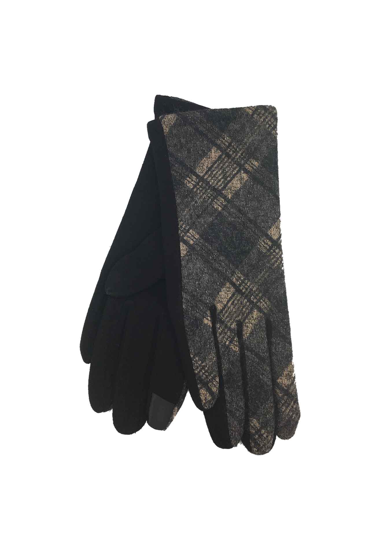 AB1775-202 High Quality Tartan Check Fashion Gloves