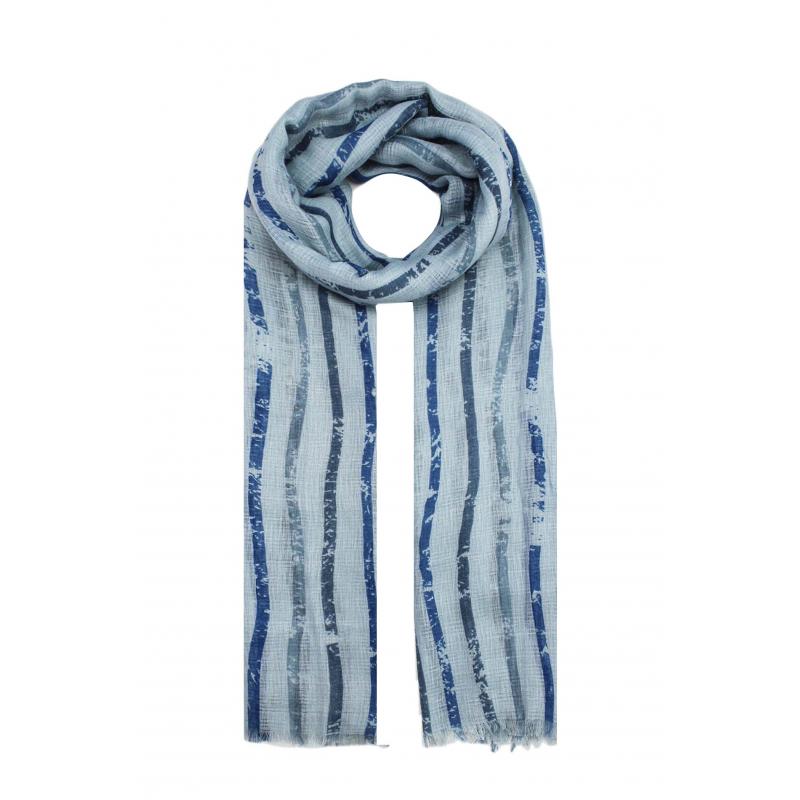 AB1780-10 Curved Stripes Print Viscose Scarf