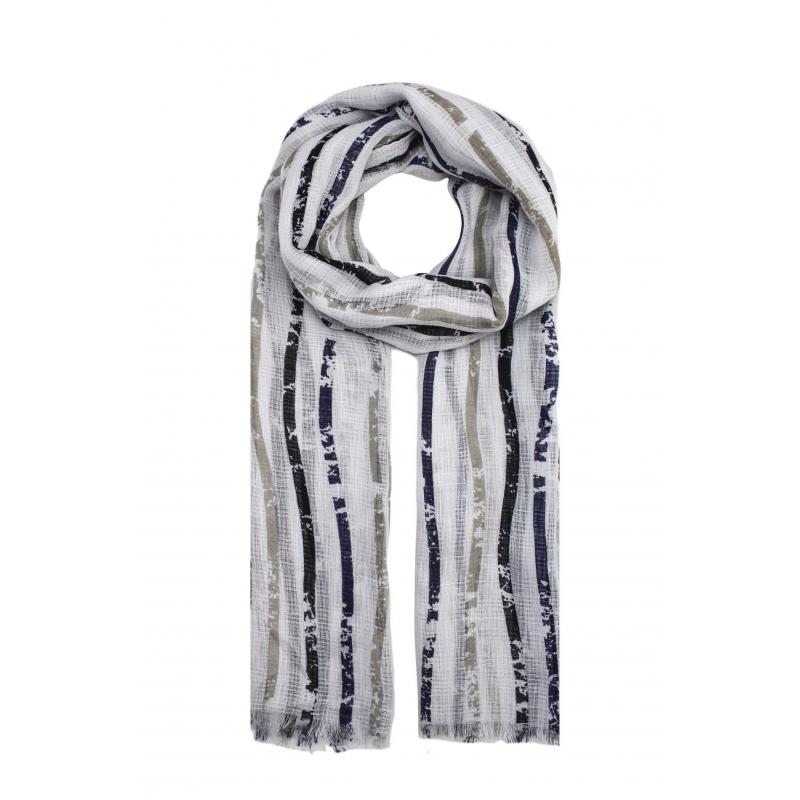 AB1780-10 Curved Stripes Print Viscose Scarf