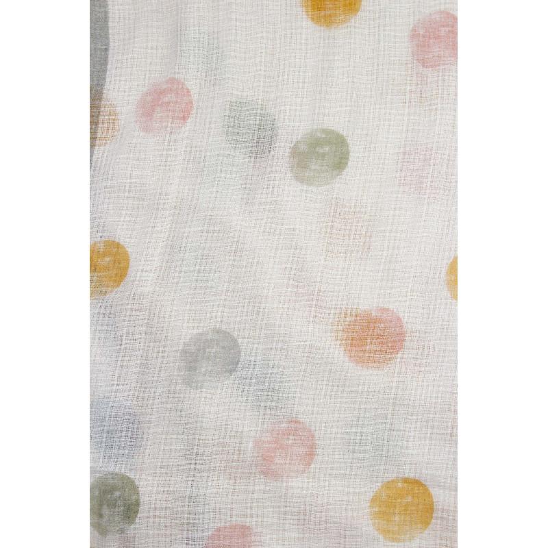 AB1780-11 Watercolour Polka-Dots Print Scarf with Border