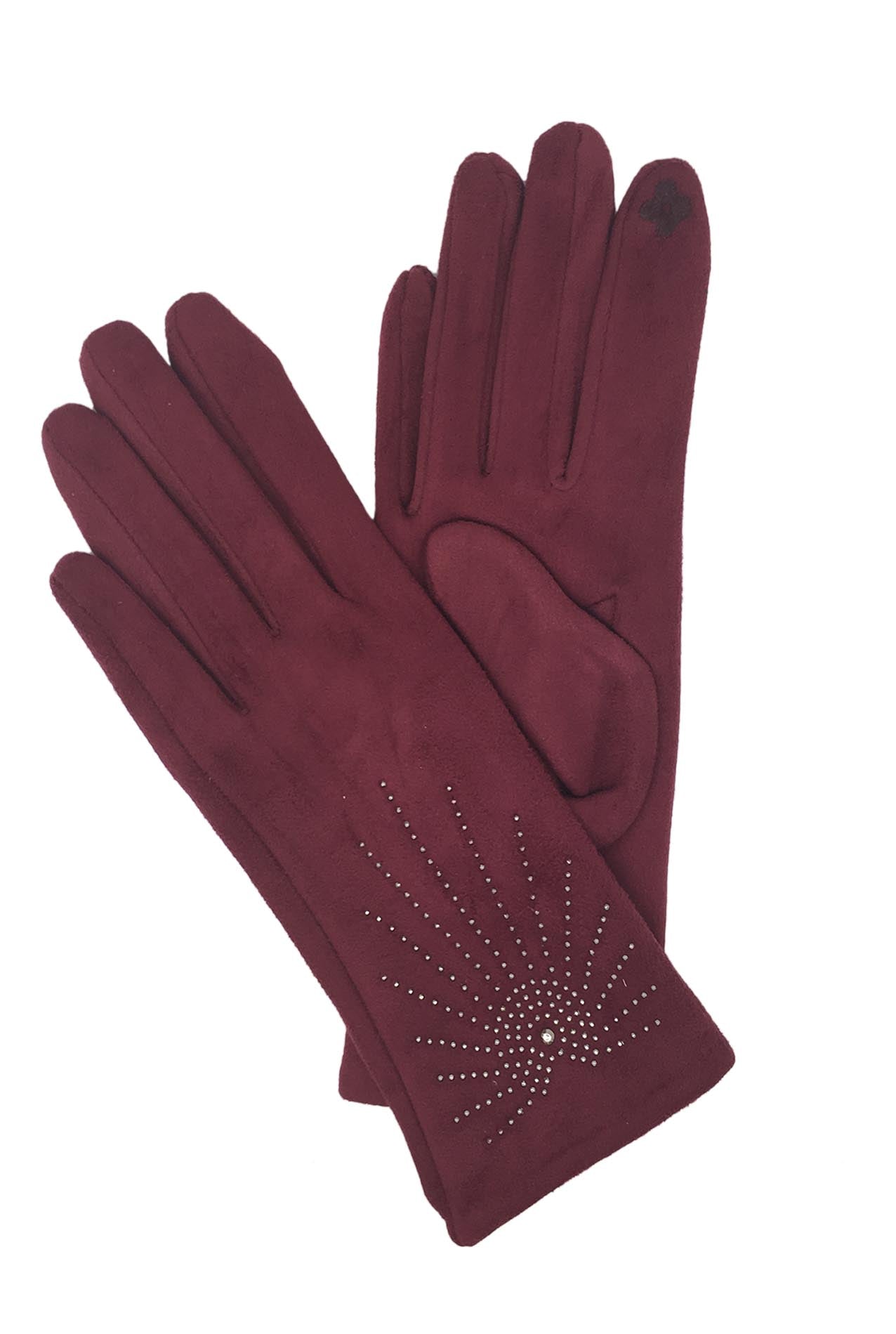 AB1785-212 Cotton Mix Gloves With Bead Detailing