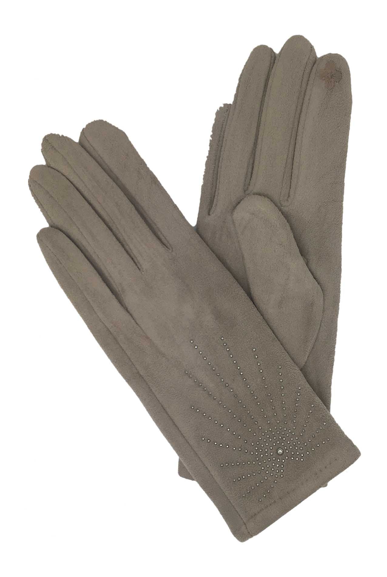 AB1785-212 Cotton Mix Gloves With Bead Detailing