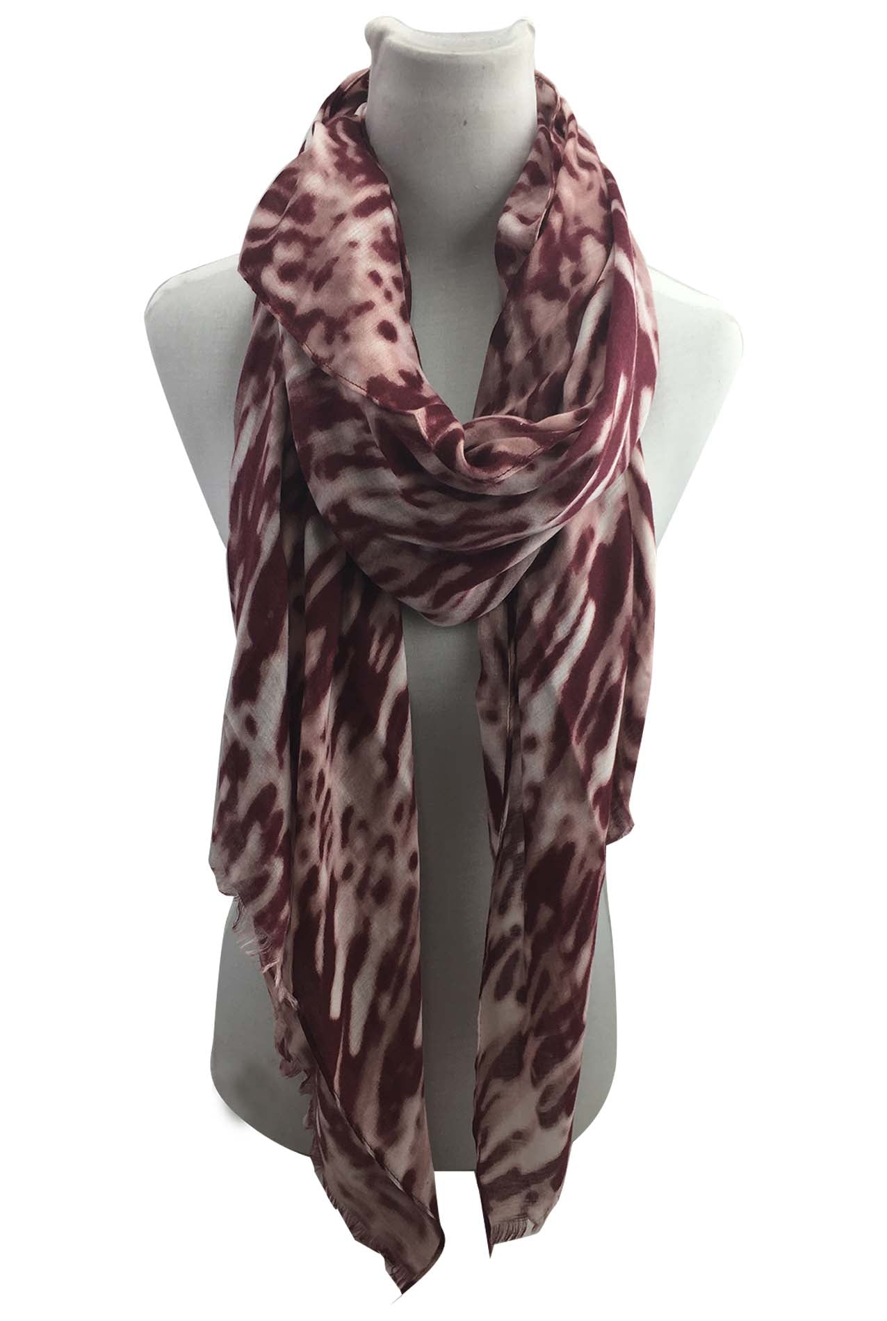 AB1792-110 Abstract Stripes Cotton Blend Scarf