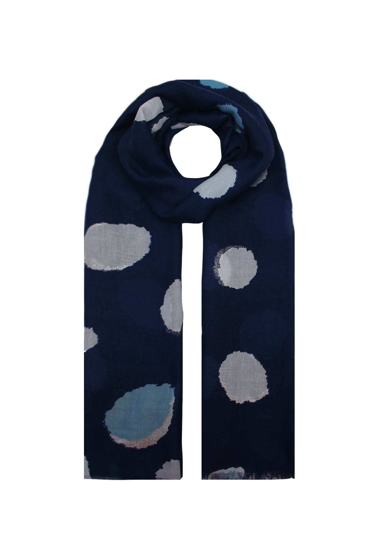 AB18105-44 Assorted Colour Dots Cotton Blend Scarf