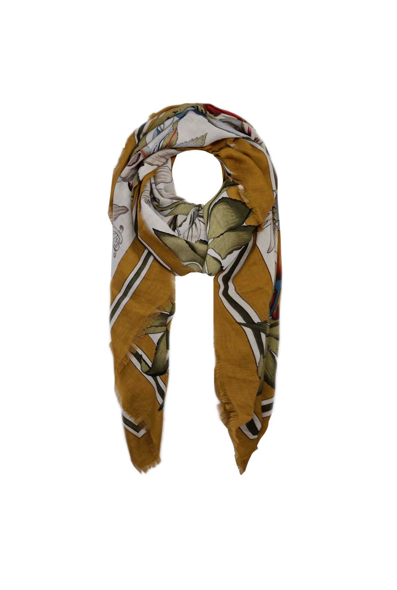 AB18115-500 Floral Viscose Blend Scarf