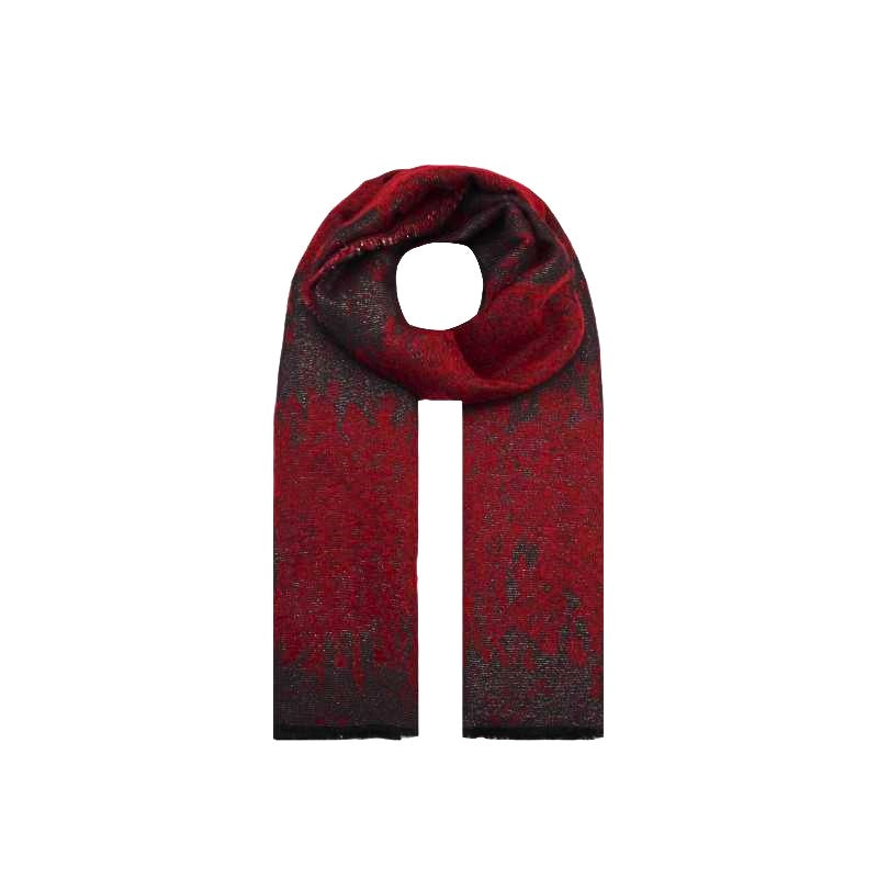 AB18125-199 Viscose Scarf with Mottled Paint Design